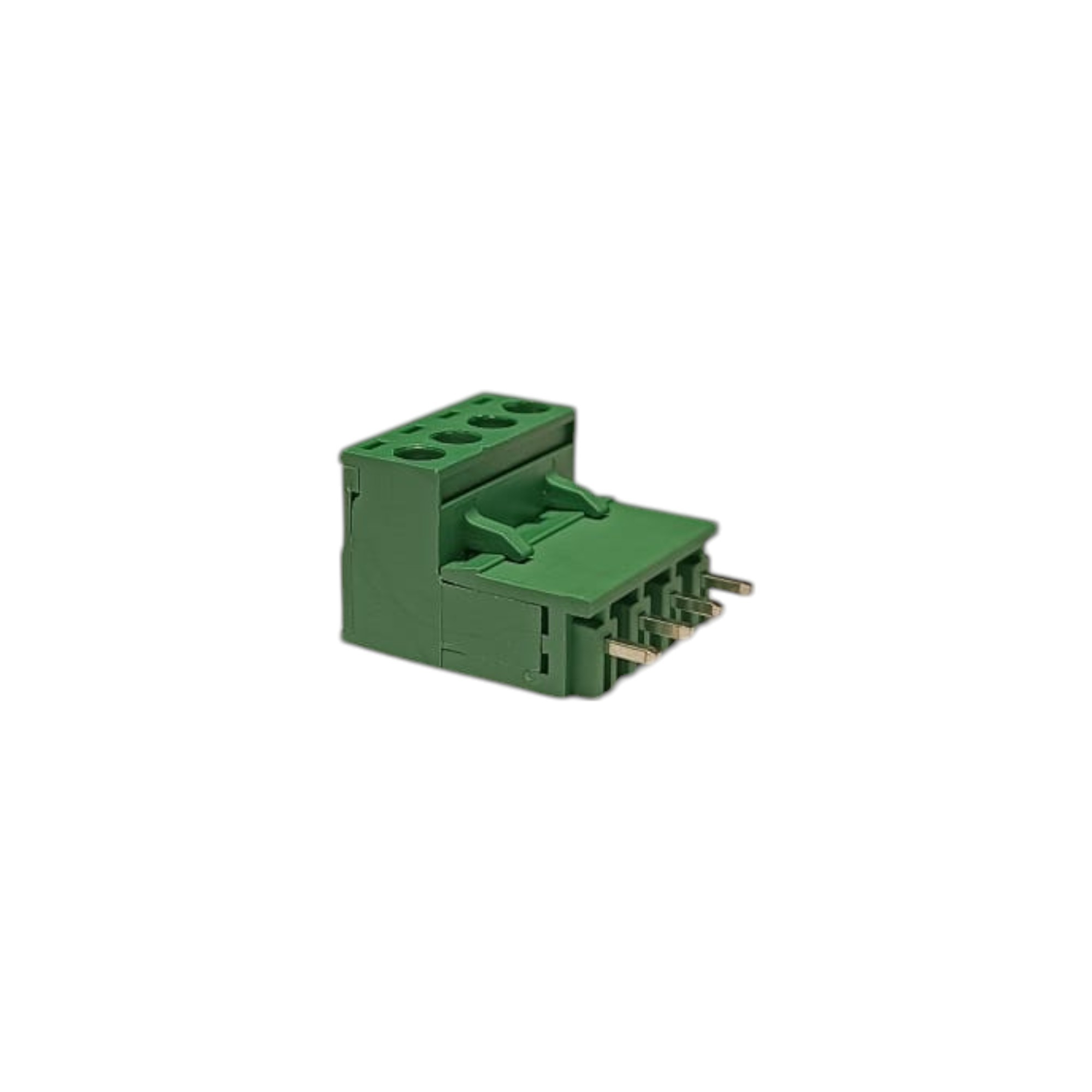 4 Pin 7.62mm 180° Yeşil Klemens Takımı (erkek+dişi)