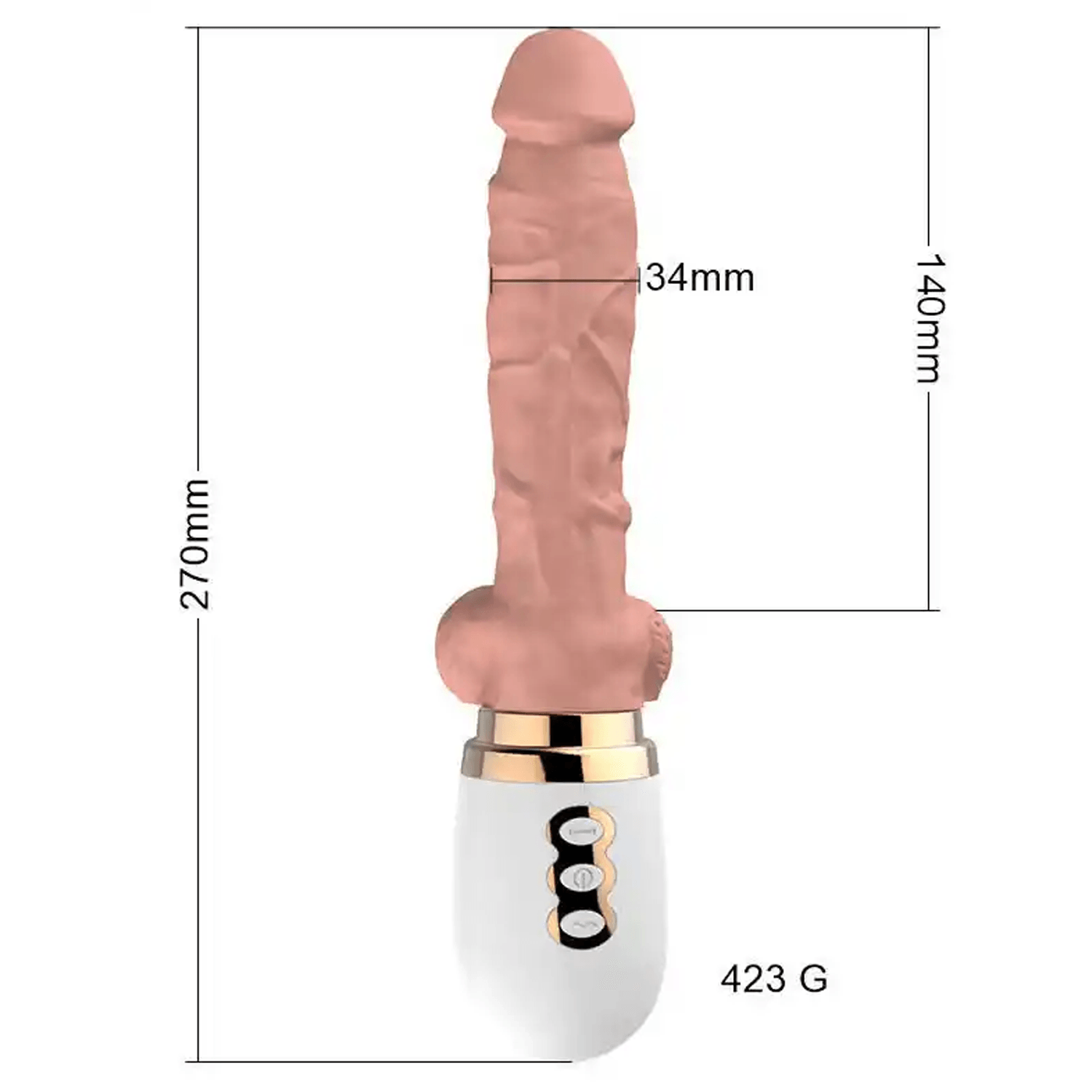 NOXXX Heated Thrusting Sex Machine with Remote Control & Suction Base