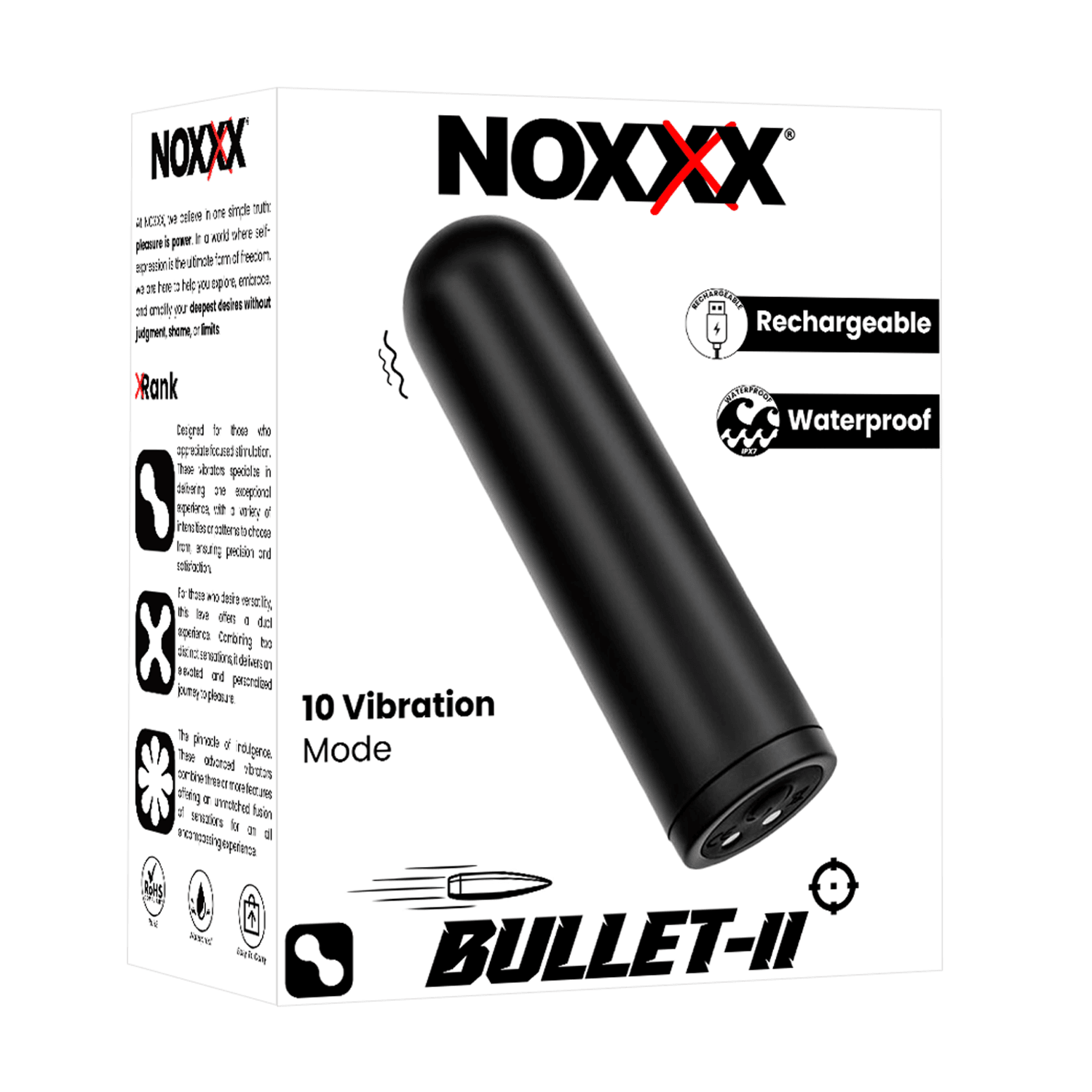 NOXXX Bullet-2 Ultra Güçlü Mini Vibratör Siyah