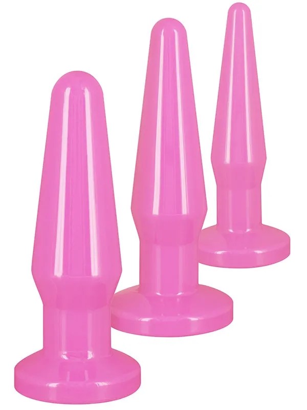 Best Butt Buddies 3'lü Anal Plug Set Pembe