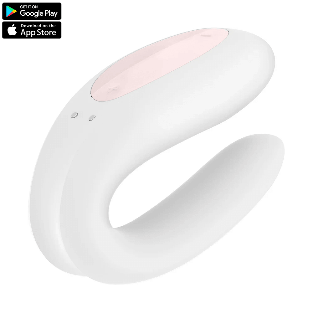 Satisfyer Double Joy Giyilebilir Telefon Kontrollü Vibratör Beyaz