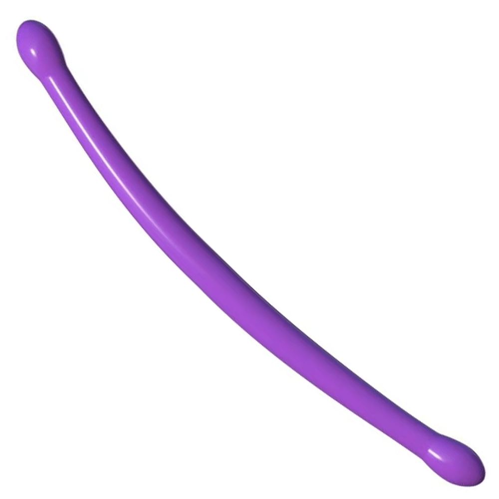 Whammy 44 Cm Esnek Çift Başlı Silikon Dildo Mor