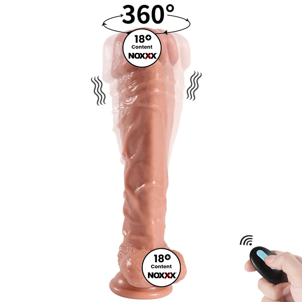 Jihad Döner Başlı Uzaktan Kumandalı Titreşimli Dildo 25.5 cm