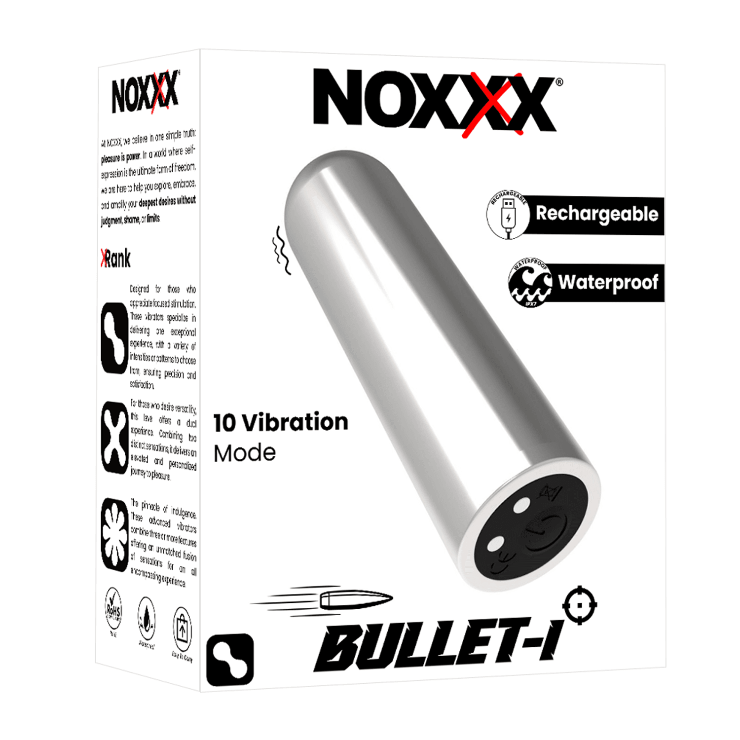 BULLET-1 Ultra Powerful Mini Vibrator – 10 Modes, Rechargeable, Waterproof