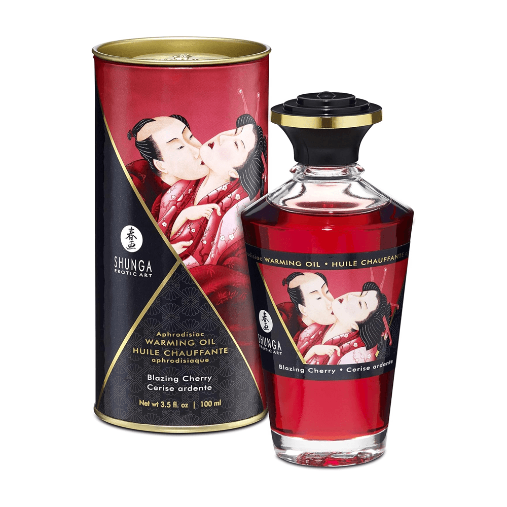 Shunga Warming Oil Blazing Cherry 100 ml Masaj Yağı