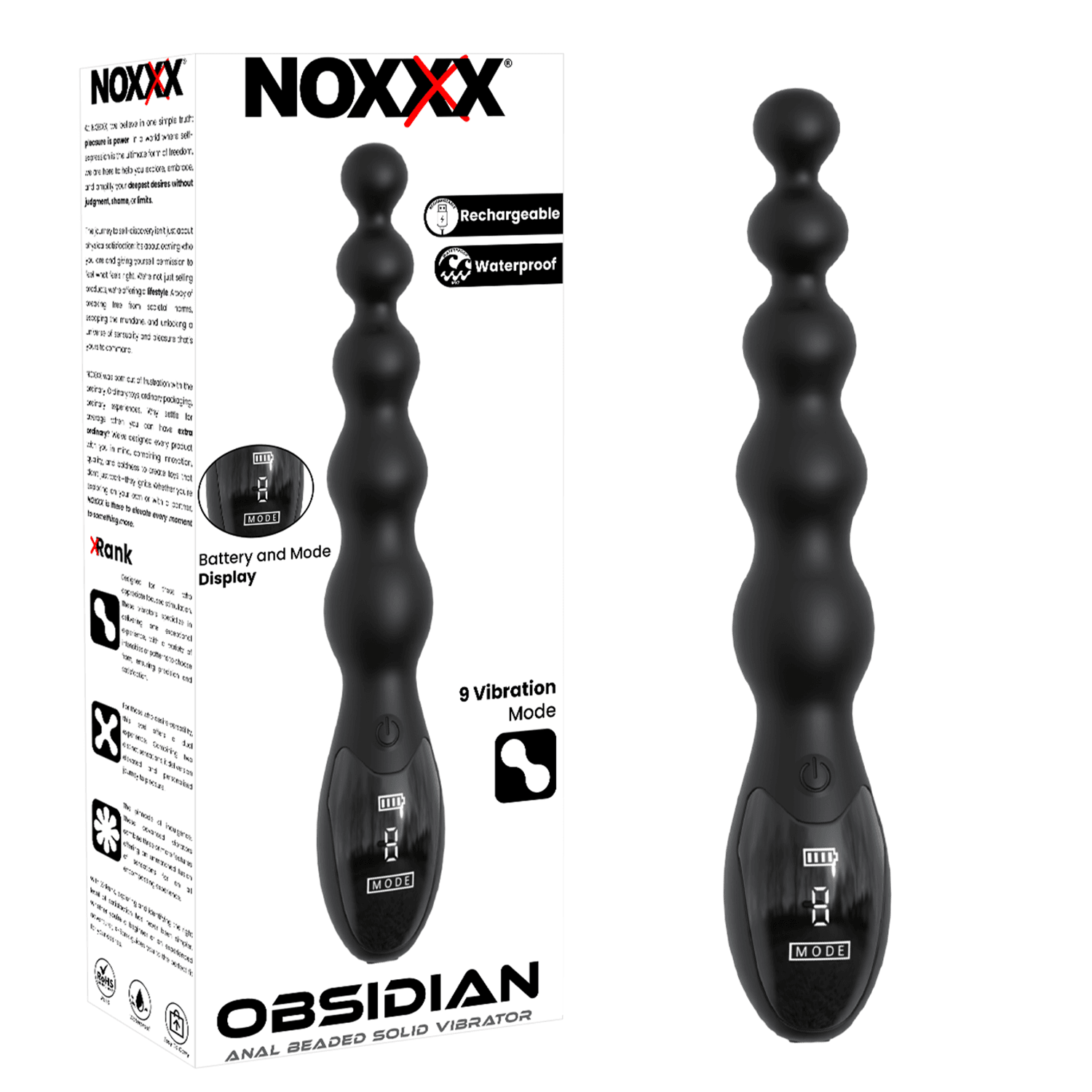 Obsidian – LCD Ekranlı Anal Vibratör
