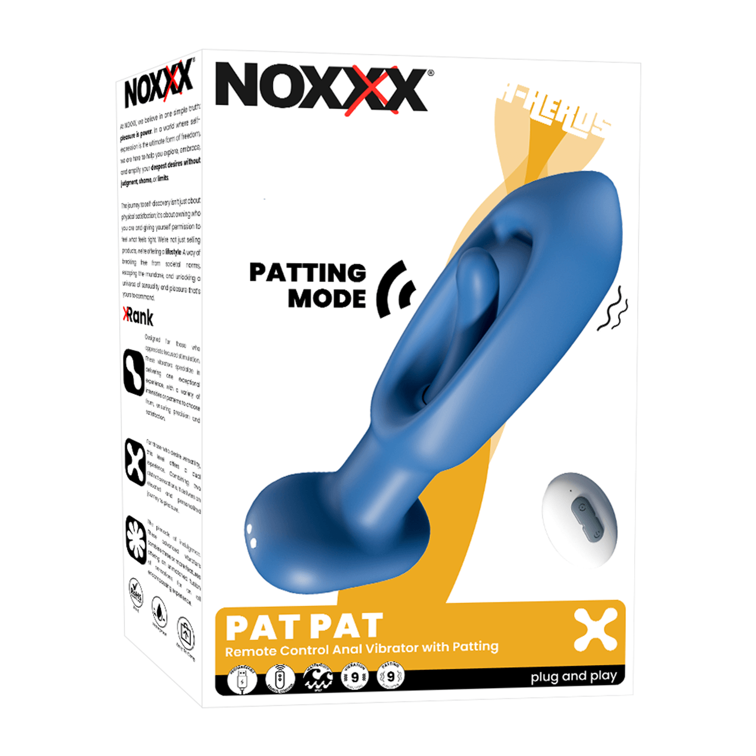 A-Heros PAT PAT – Uzaktan Kumandalı Parmak ve Titreşimli Anal Vibratör – 14 cm