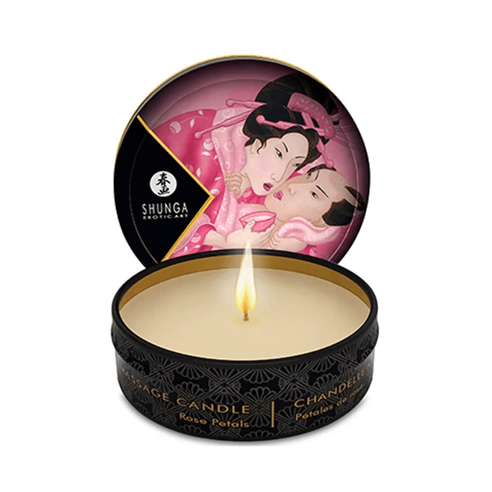 Shunga Massage Candle Rose Petals 30 ml Masaj Mumu