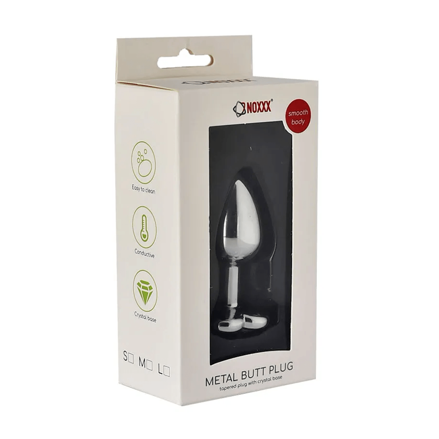 NOXXX Small Stainless Steel Anal Plug – Heart-Shaped Jewel Base