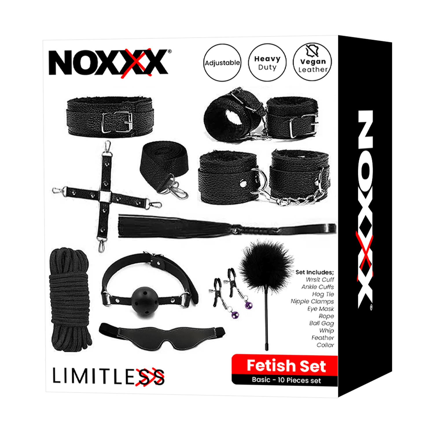 NOXXX 10-Piece Basic Fetish Bondage Set