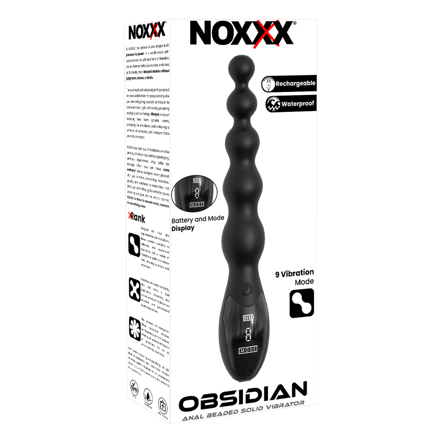 Obsidian – LCD Ekranlı Anal Vibratör