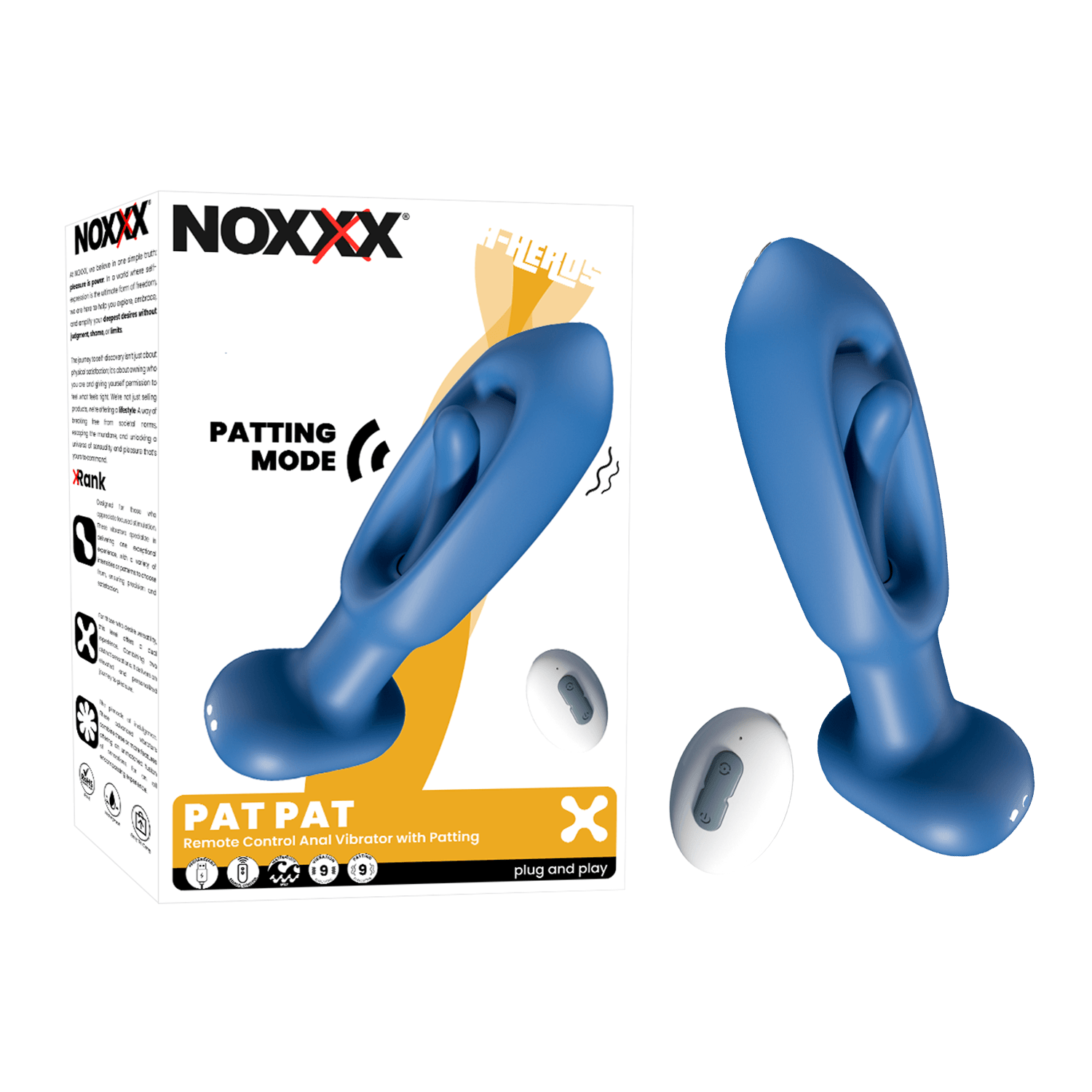 A-Heros PAT PAT – Uzaktan Kumandalı Parmak ve Titreşimli Anal Vibratör – 14 cm