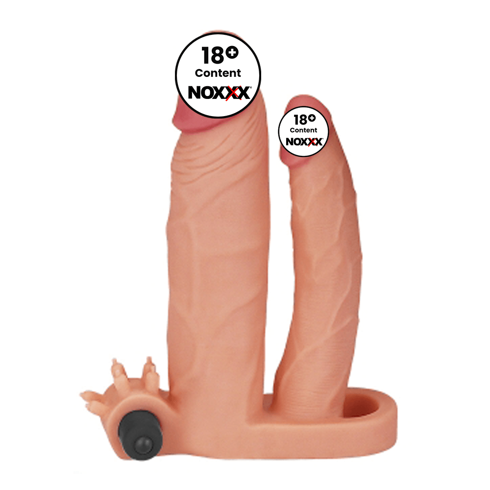 Pleasure X Tender İkili Titreşimli Penis Kılıfı 2.5 cm Dolgulu