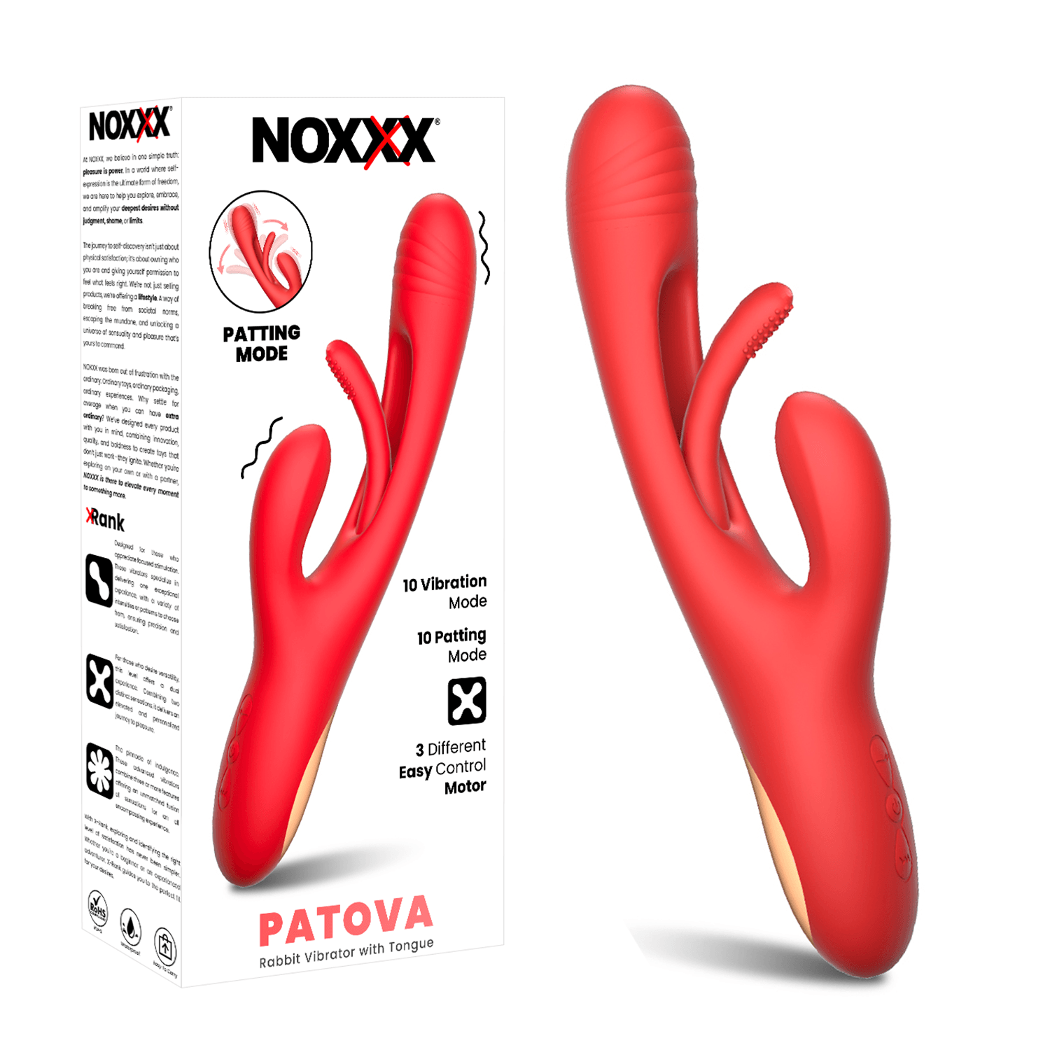 PATOVA Üç Motorlu Patlayan ve Titreşimli Tavşan Vibratör – 24 cm