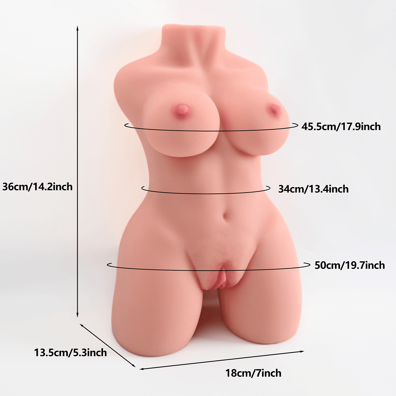 Half Body Masturbator – Dual Entry, Realistic Torso, 3.3 kg