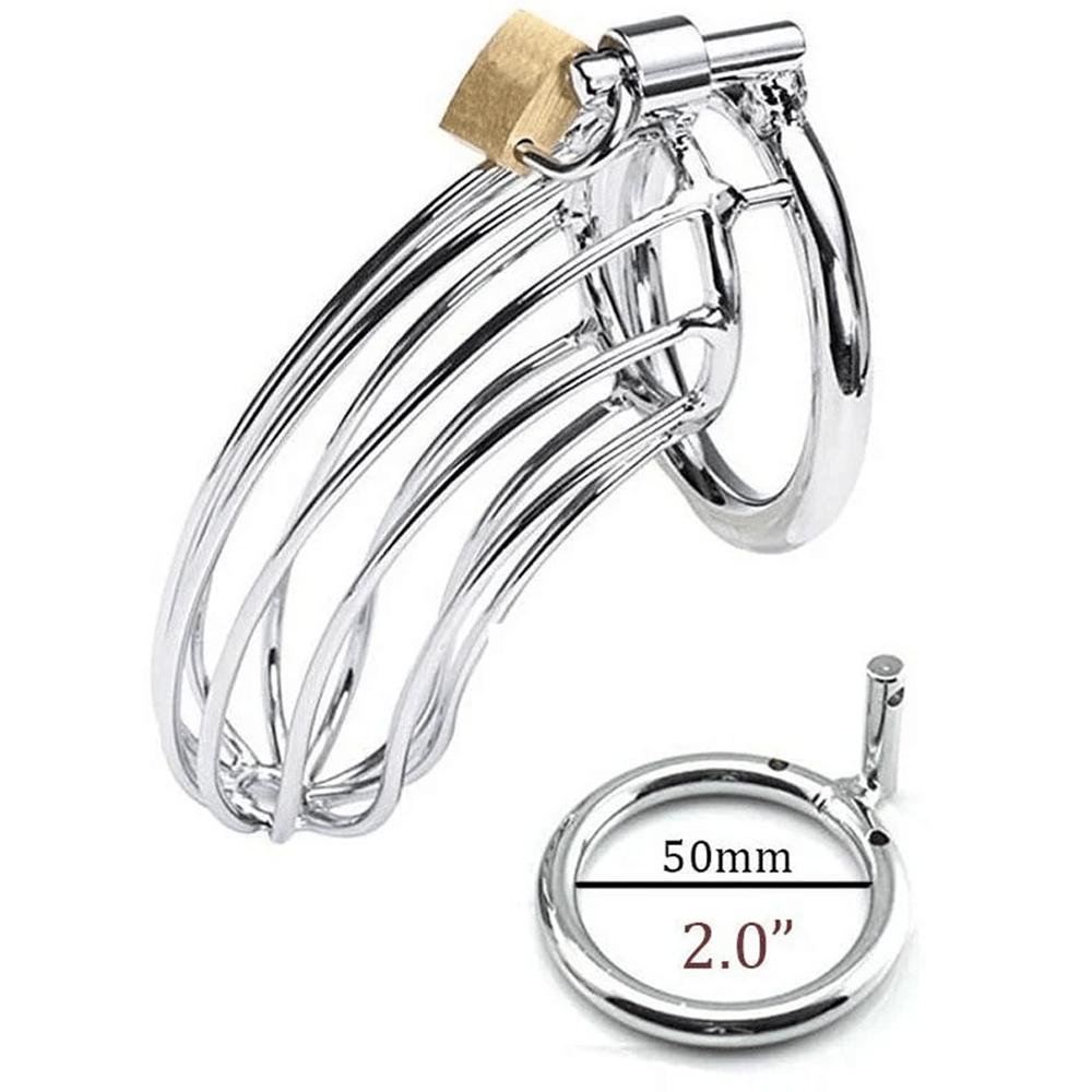 ManSecure Stainless Steel Chastity Cage