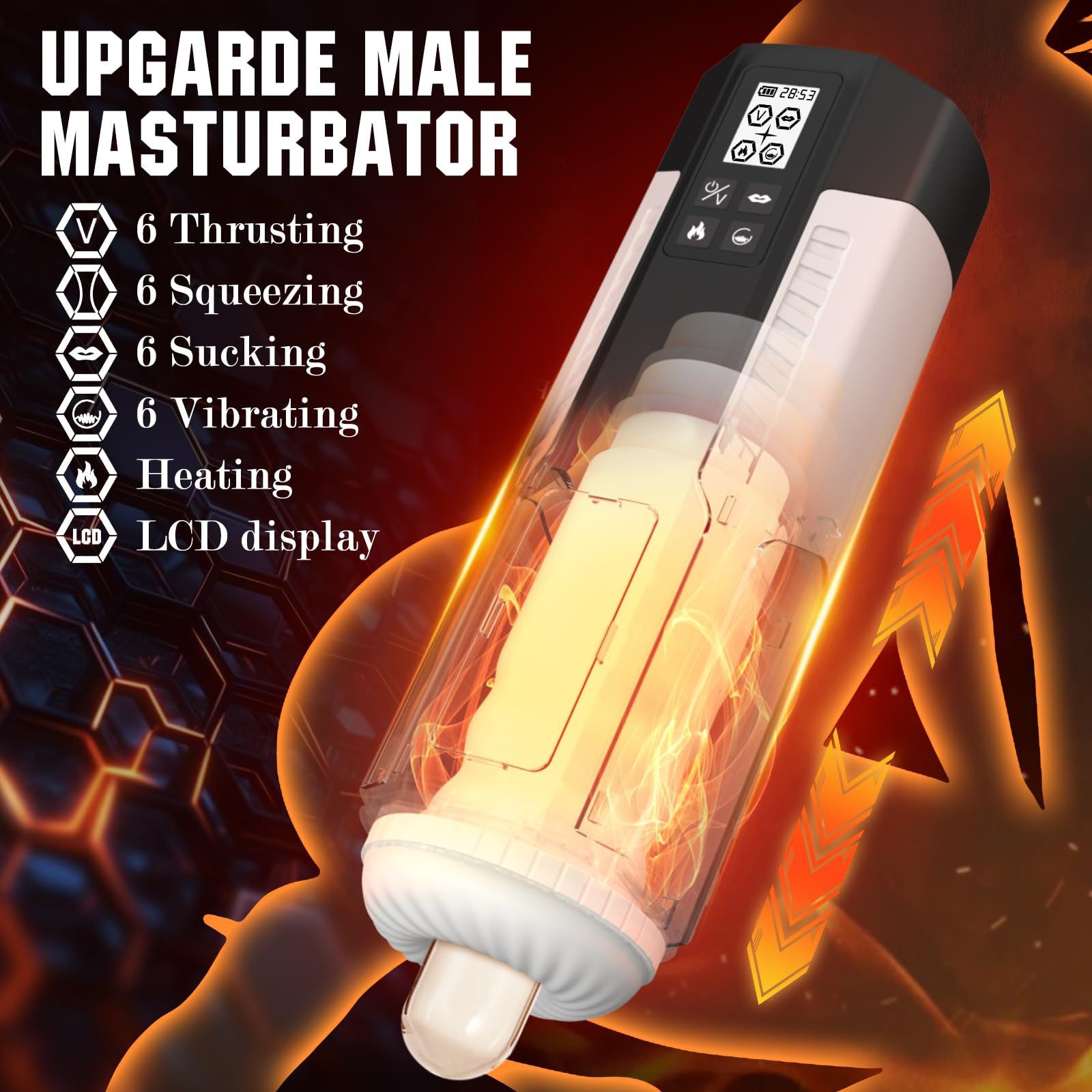 NOXXX Max Thrust – Isıtmalı, Titreşimli, Vakumlu ve İtmeli Mastürbatör