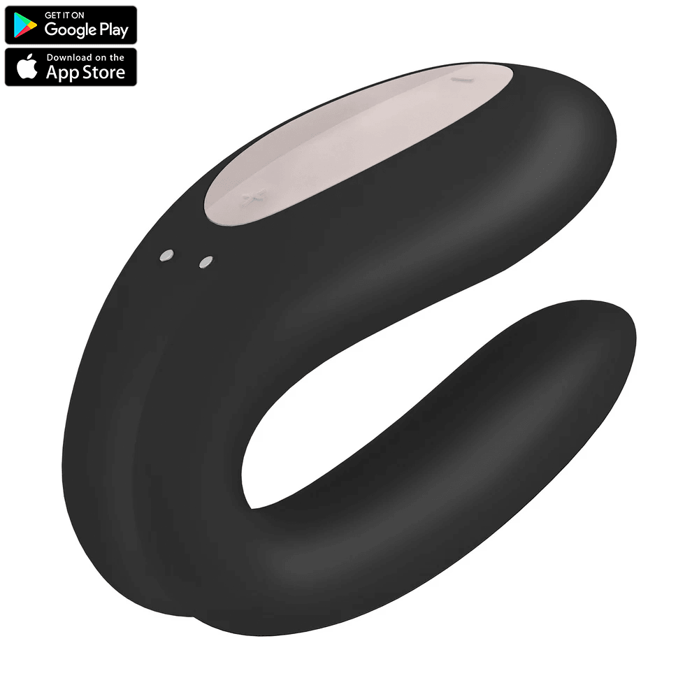 Satisfyer Double Joy Giyilebilir Telefon Kontrollü Vibratör Siyah