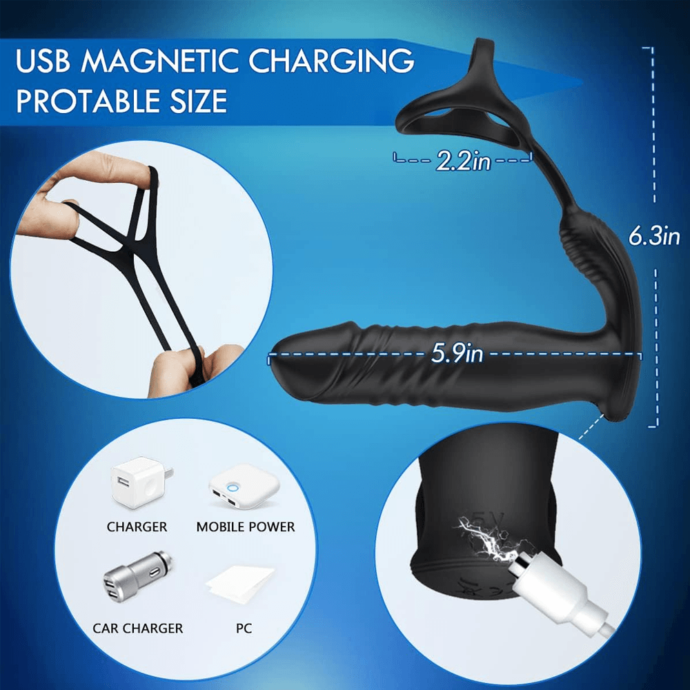 NOXXX Thrusting Anal Prostate Vibrator with Cock Ring – App & Remote Controlled