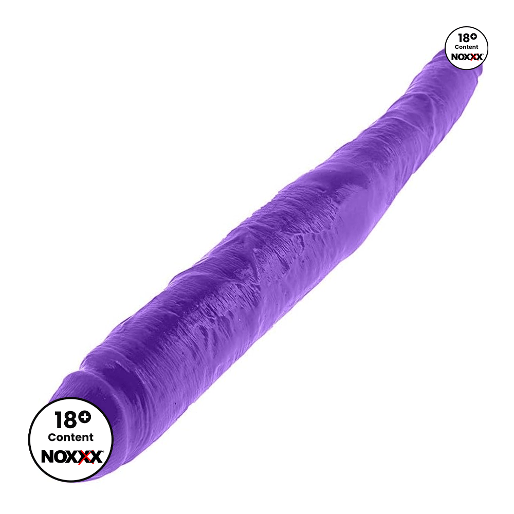 Double Dillio Çift Başlı Dildo 43 cm Mor