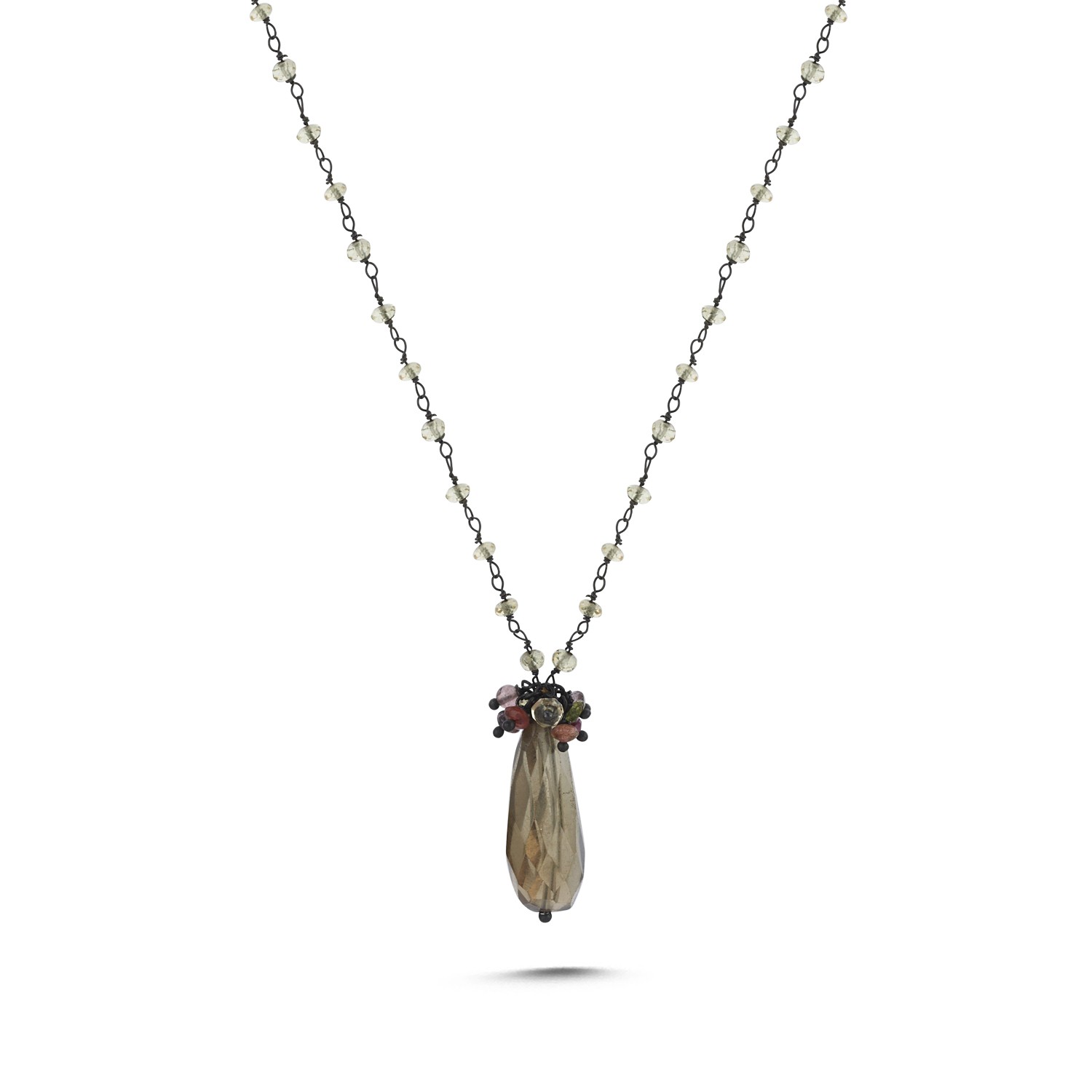 Smoky Quartz 925 Gümüş Kolye
