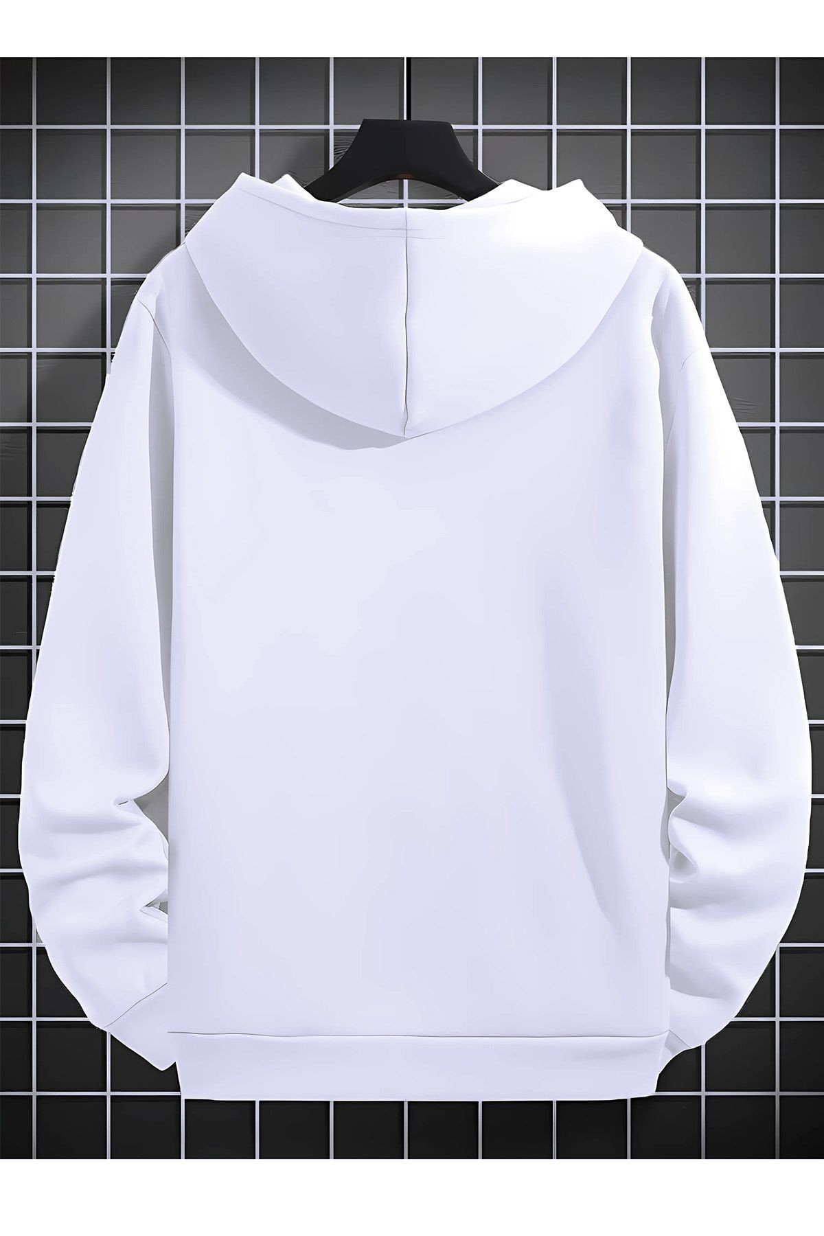 Erkek Kapüşonlu Kanguru Cepli Be Legend Baskılı Sweatshirt