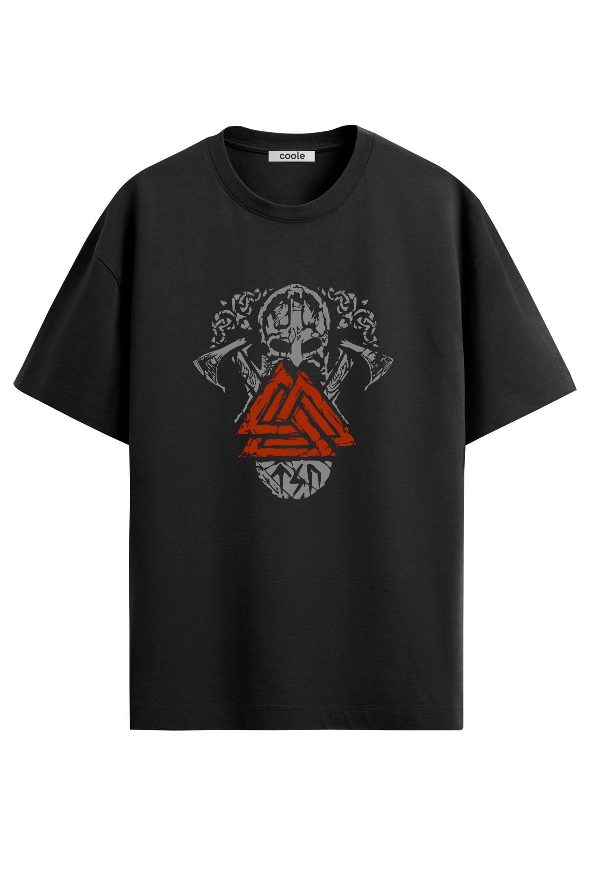 Viking Serisi Ön Baskılı Erkek T-Shirt