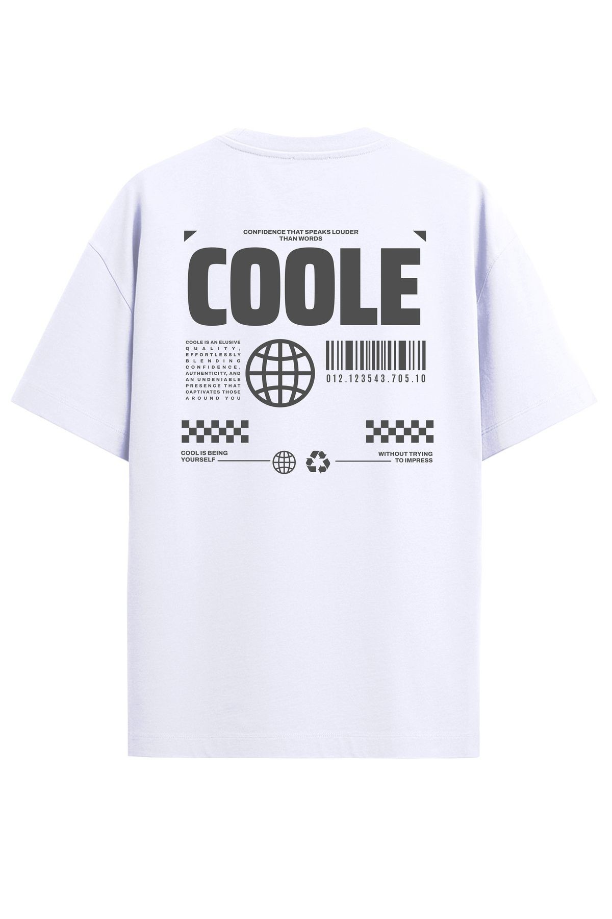 Erkek Coole Sırt Baskılı Regular Kalıp Kısa Kol T-Shirt