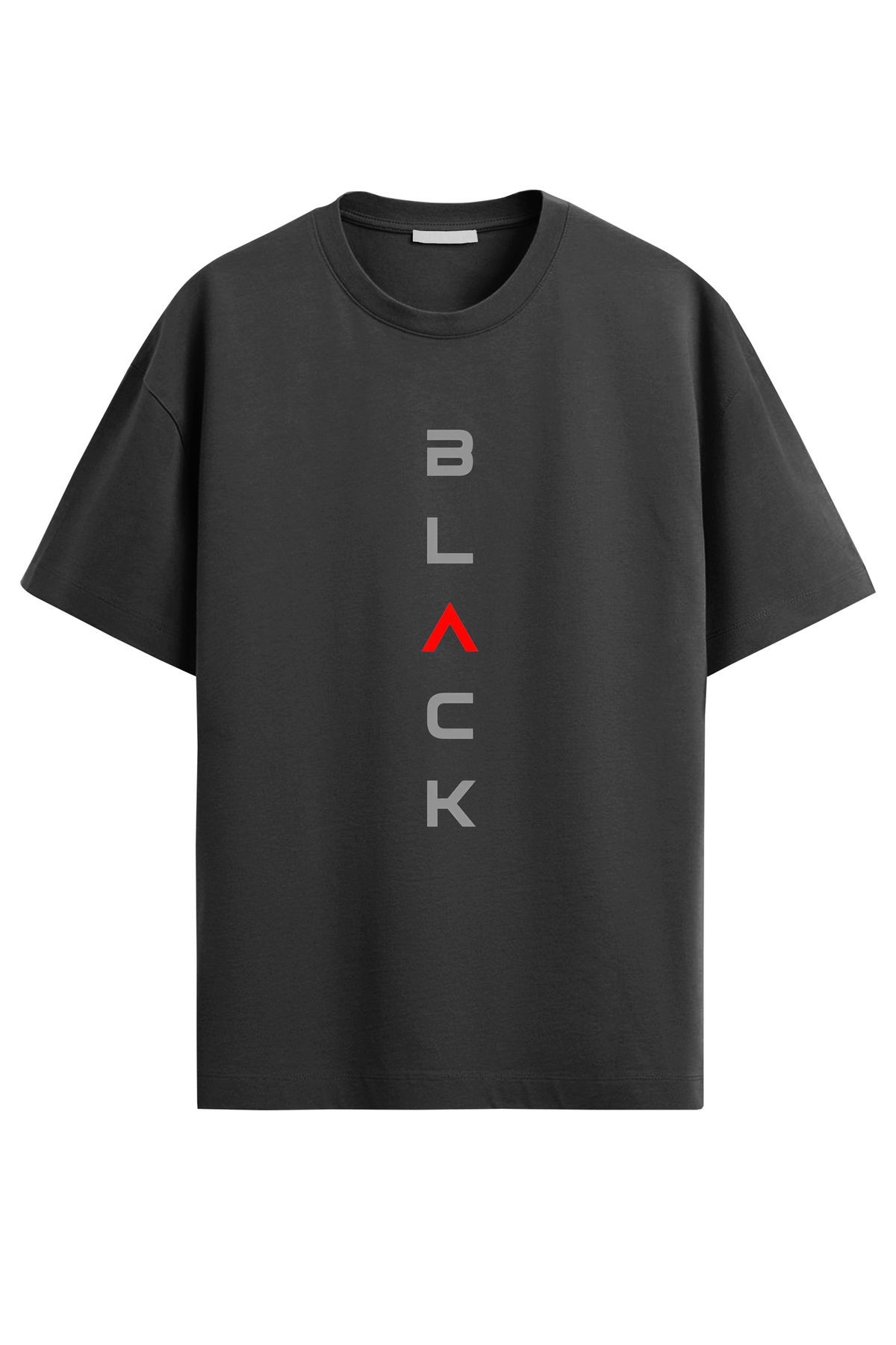 Black Yazı Baskılı T-Shirt