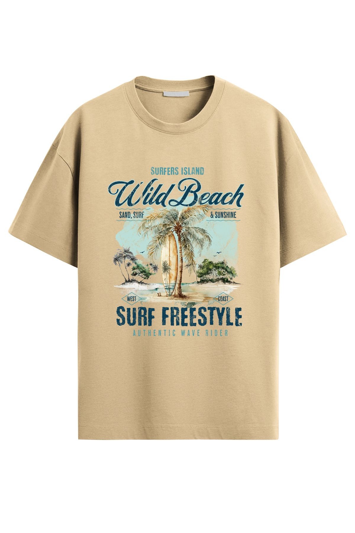 Wild Beach Baskılı Unisex T-Shirt