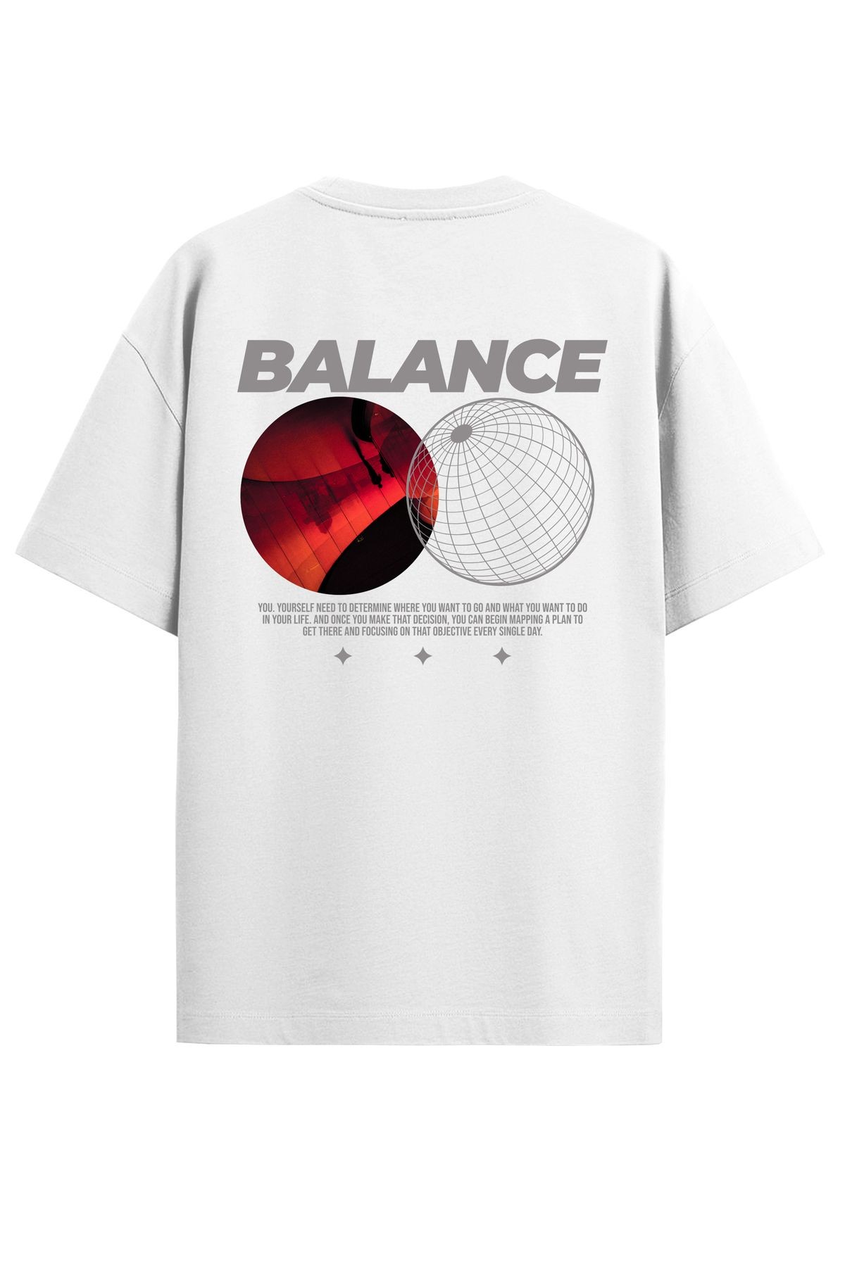 Unisex Balance Sırt Baskılı T-Shirt