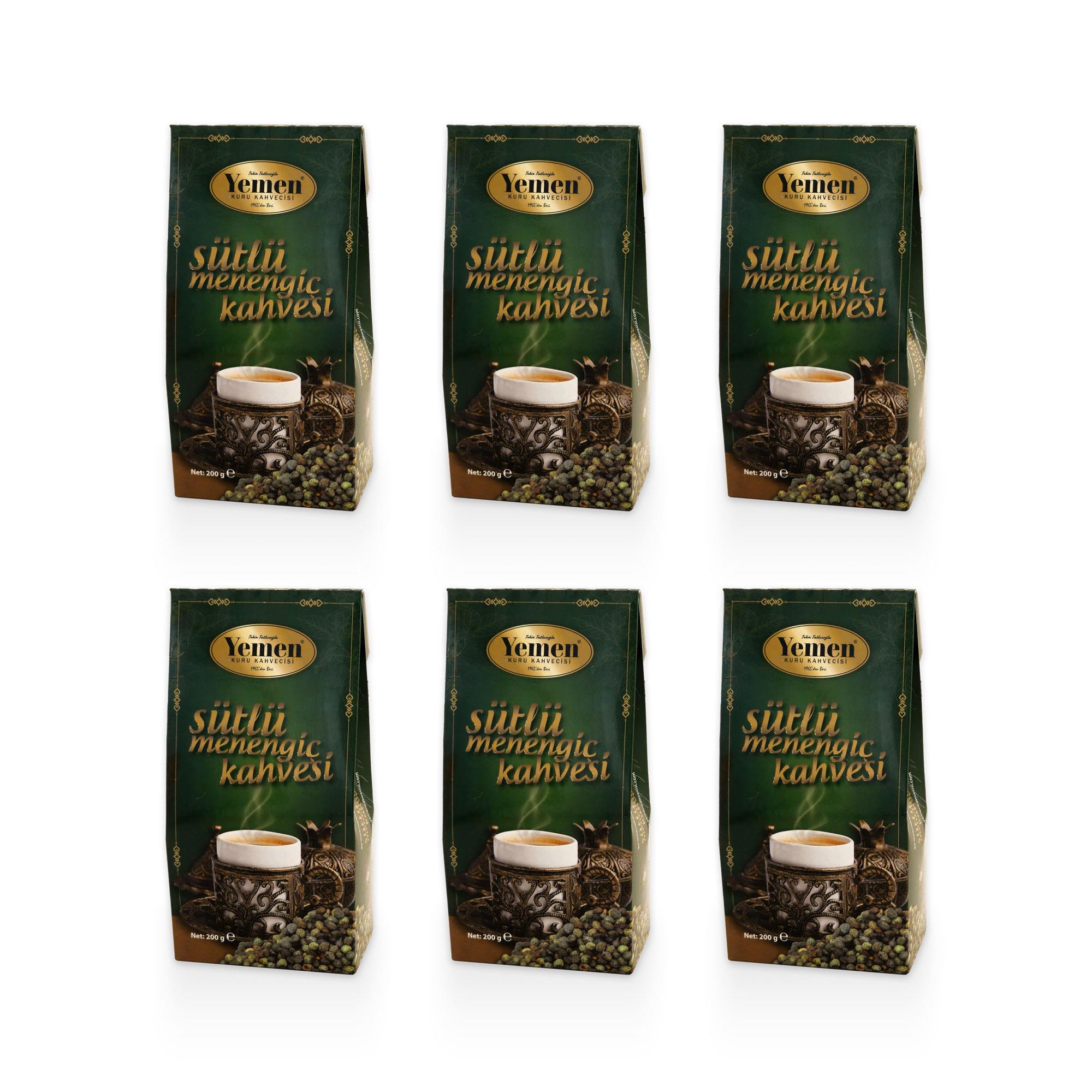 Sütlü Menengiç Kahvesi - 200 gr x 6 - Yemen Kuru Kahvecisi