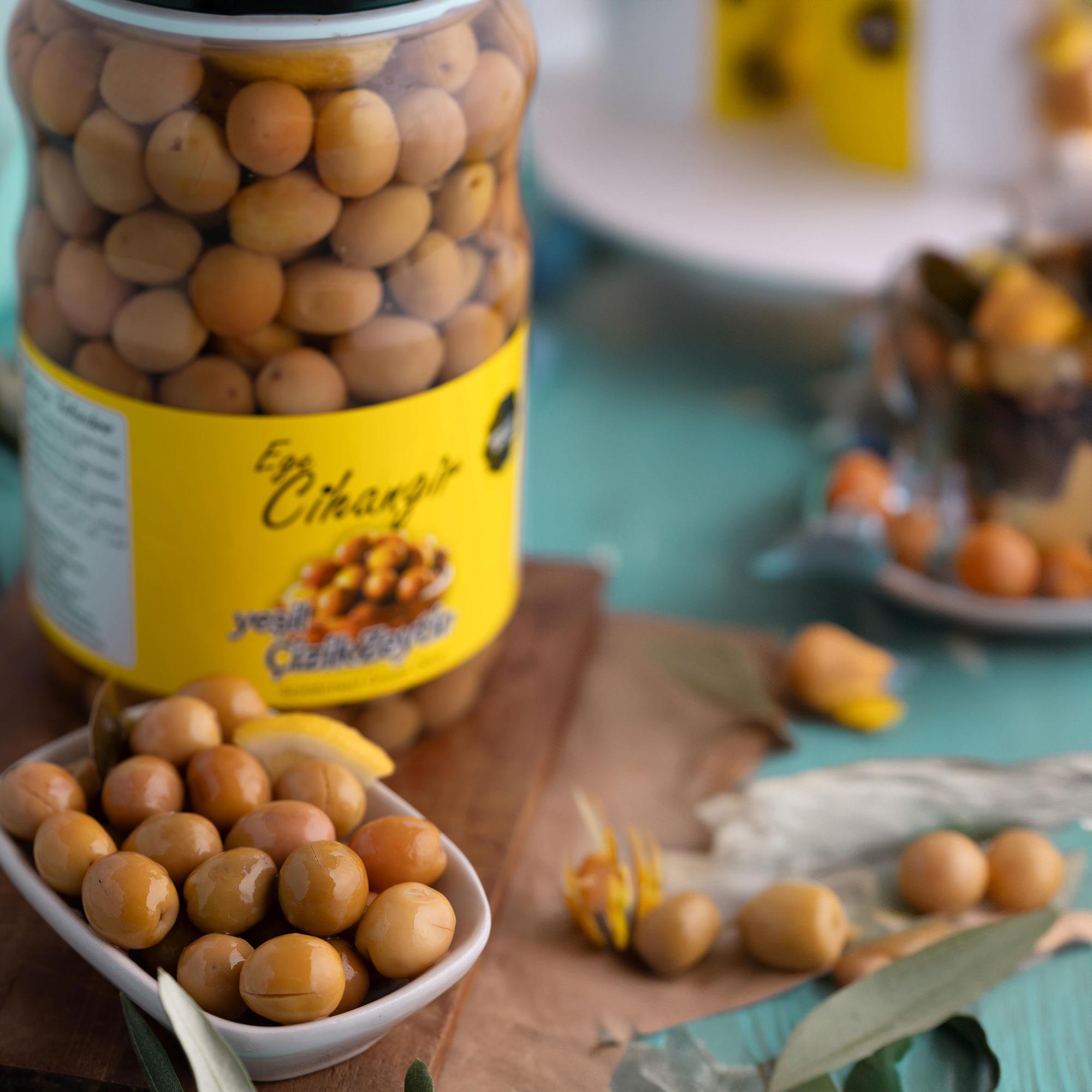 Edremit Çizik Zeytin L - 1 kg Pet - Ege Cihangir
