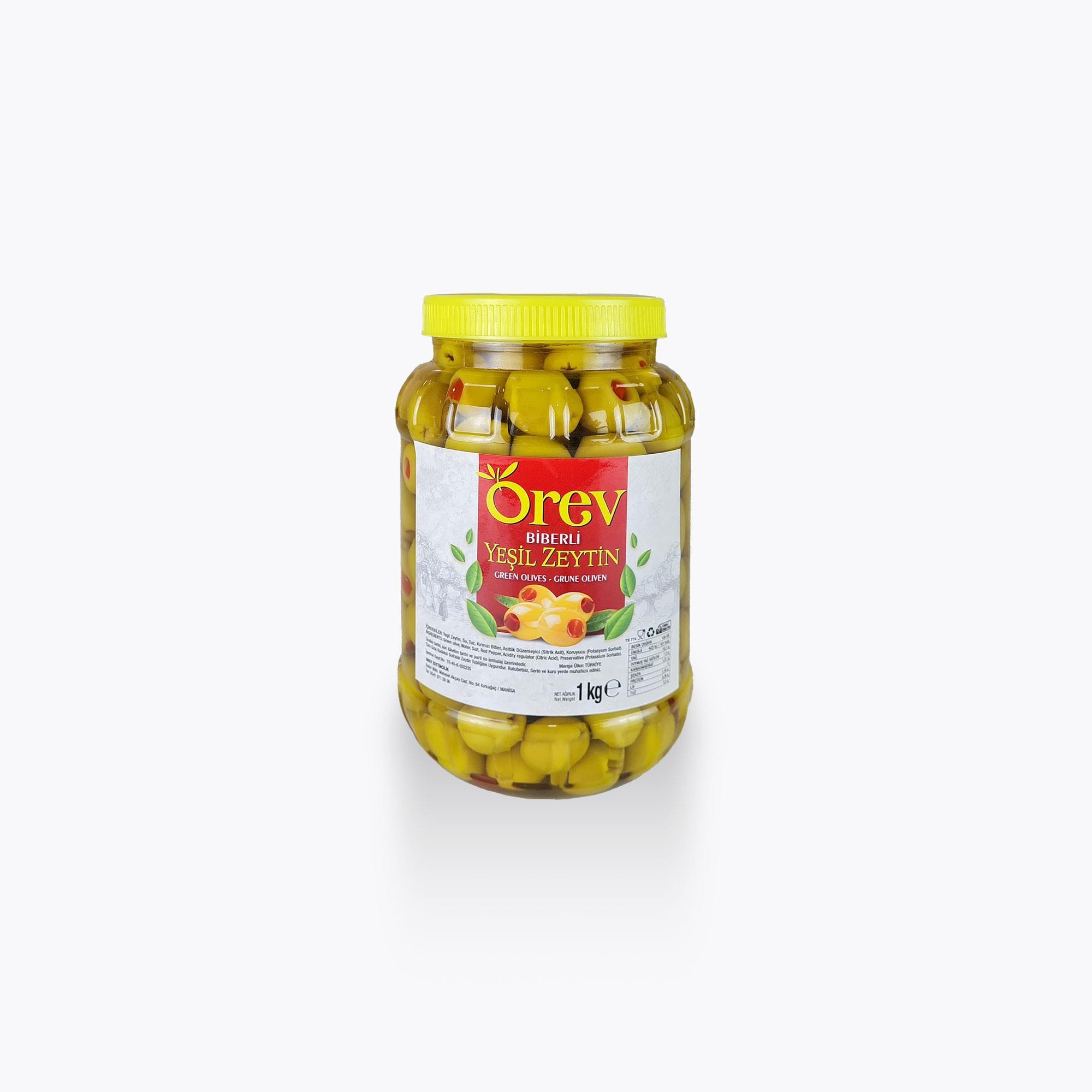 Biberli Zeytin 2XL - 1 kg Pet - Orev