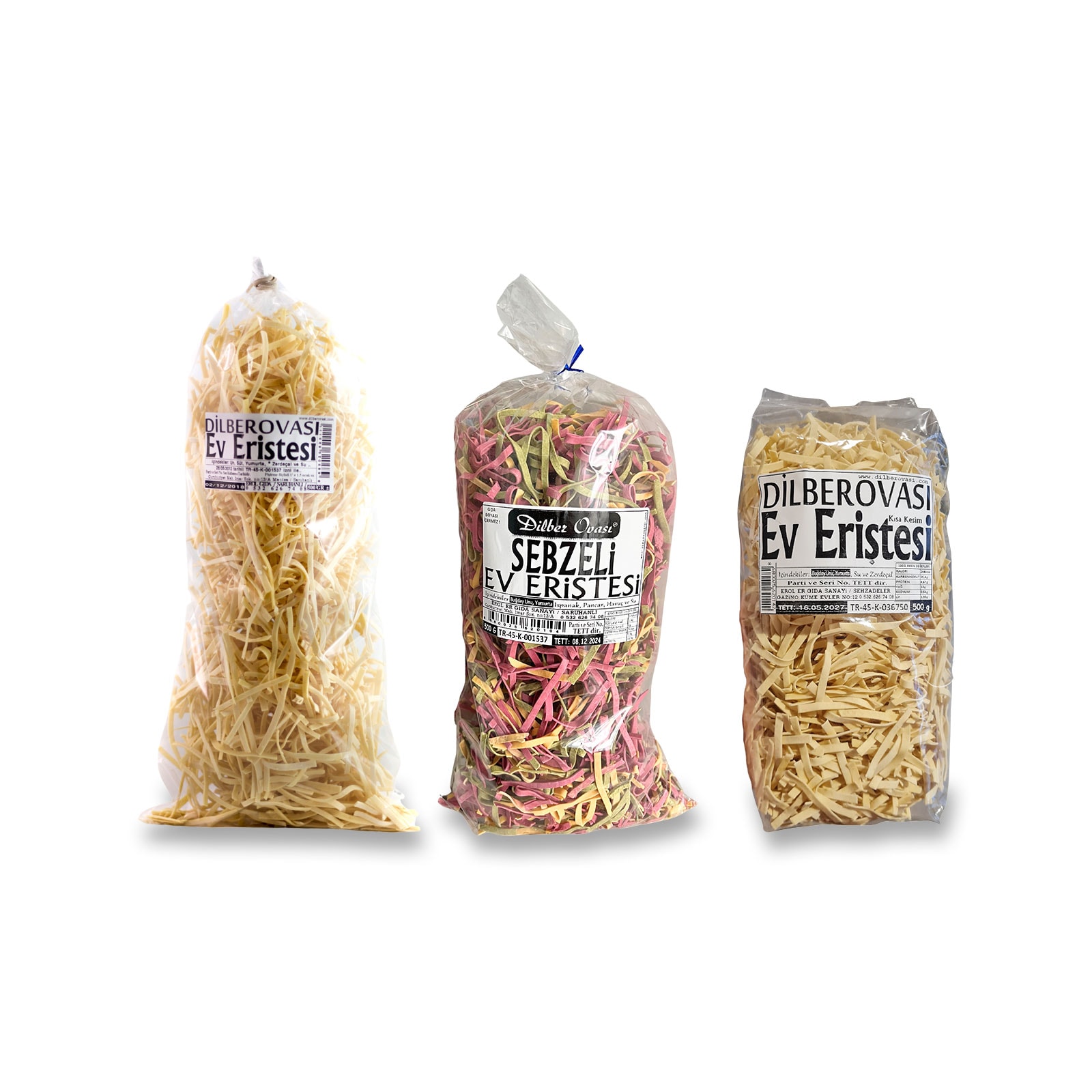 Uzun Kesim + Kısa Kesim + Sebzeli Ev Eriştesi - 1.500 gr - Dilber Ovası