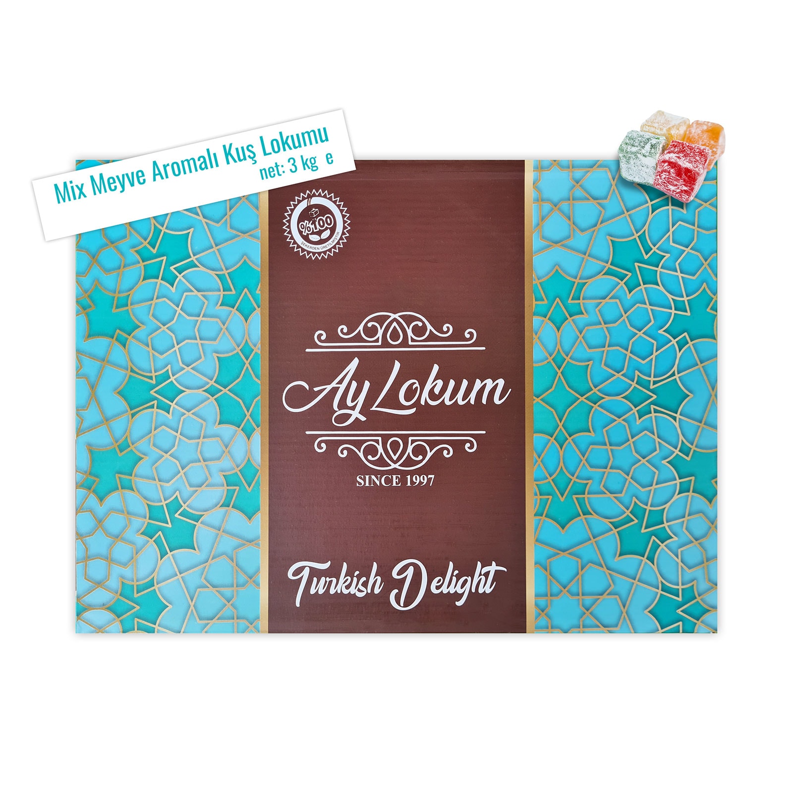 Mix Kuş Lokumu - 3.000 gr - Ay Lokum