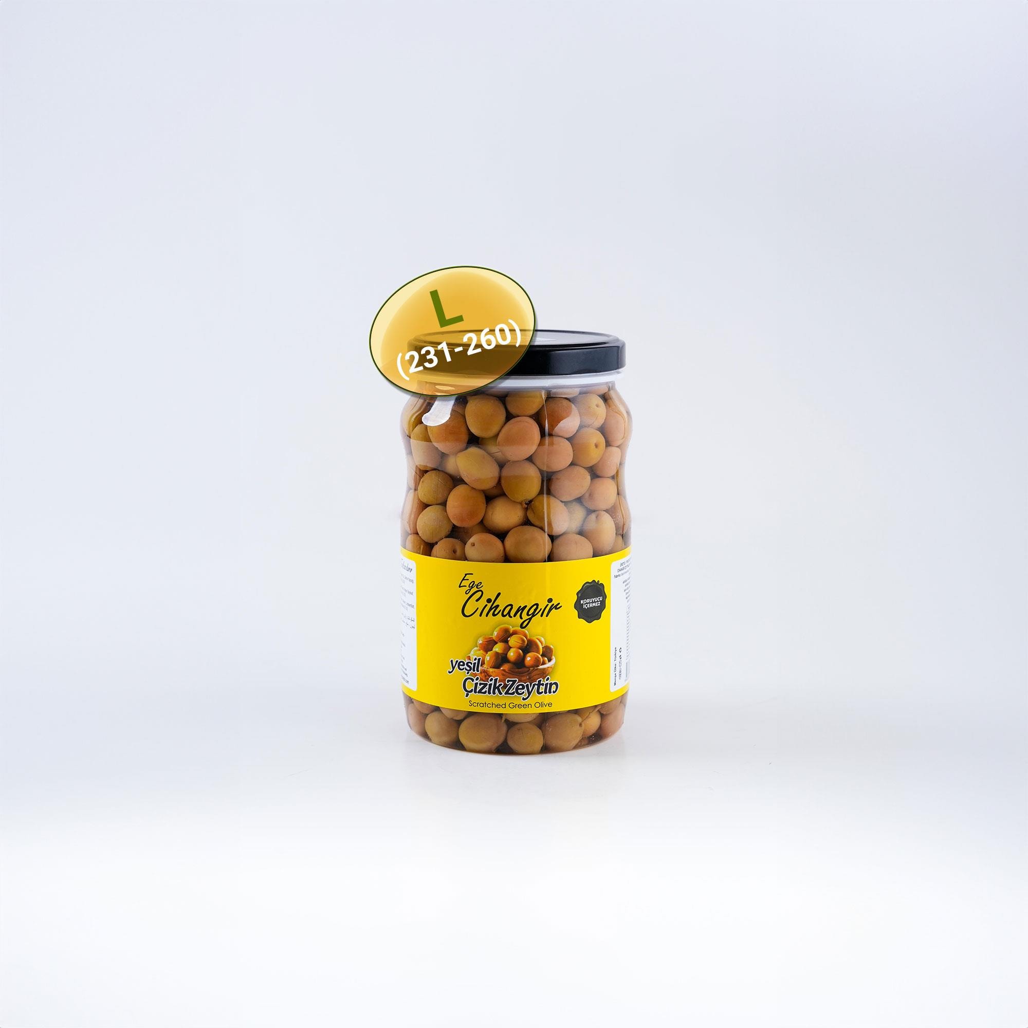 Edremit Çizik Zeytin L - 1 kg Pet - Ege Cihangir