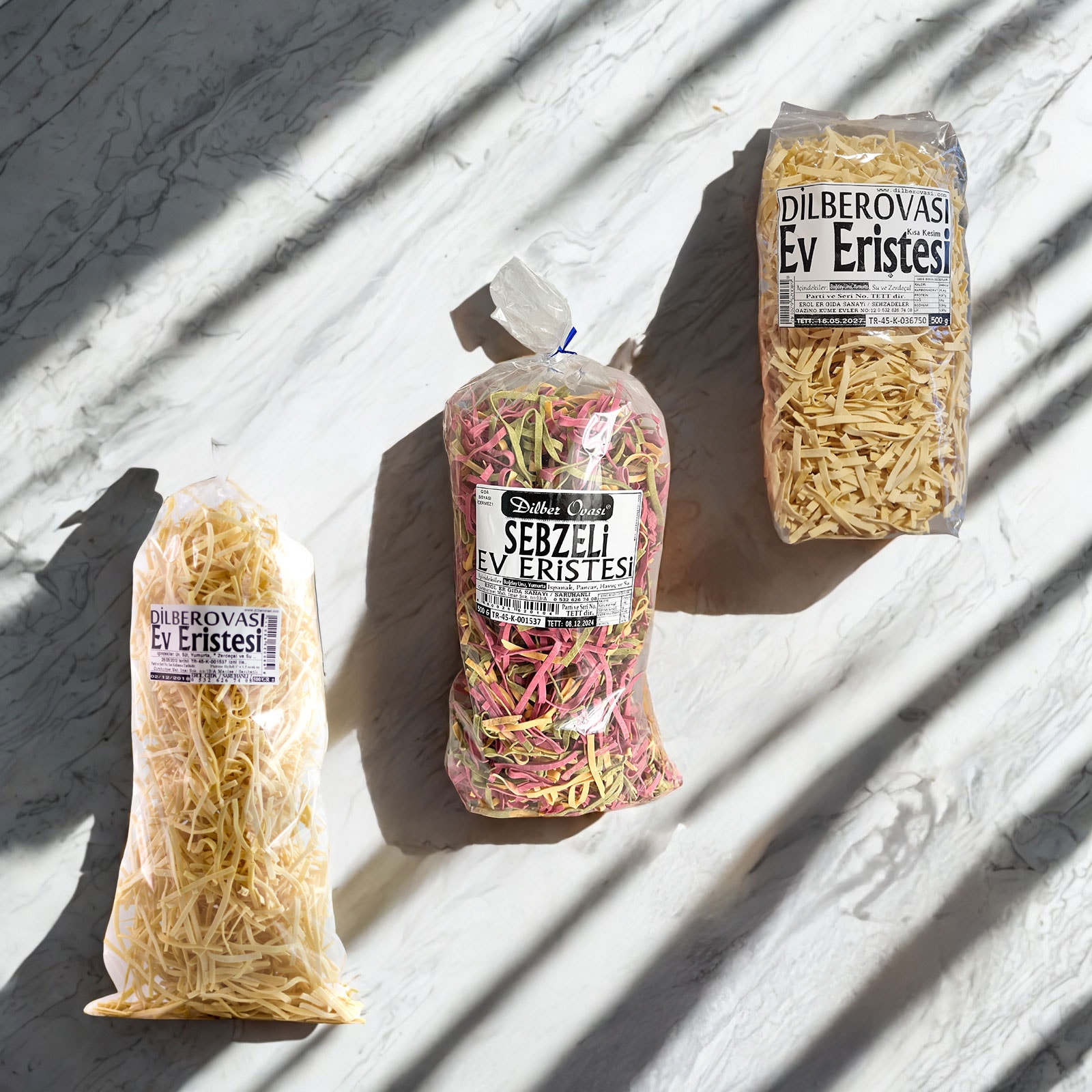 Uzun Kesim + Kısa Kesim + Sebzeli Ev Eriştesi - 1.500 gr - Dilber Ovası