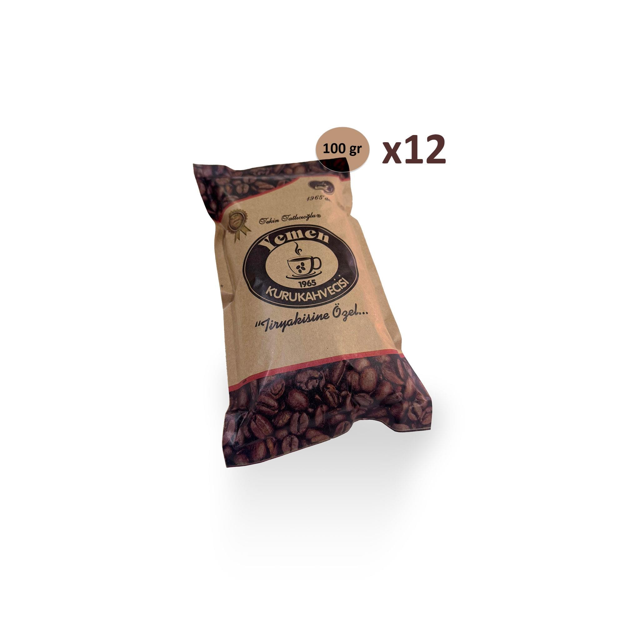 Türk Kahvesi - 100 gr x 12  - Yemen Kuru Kahvecisi