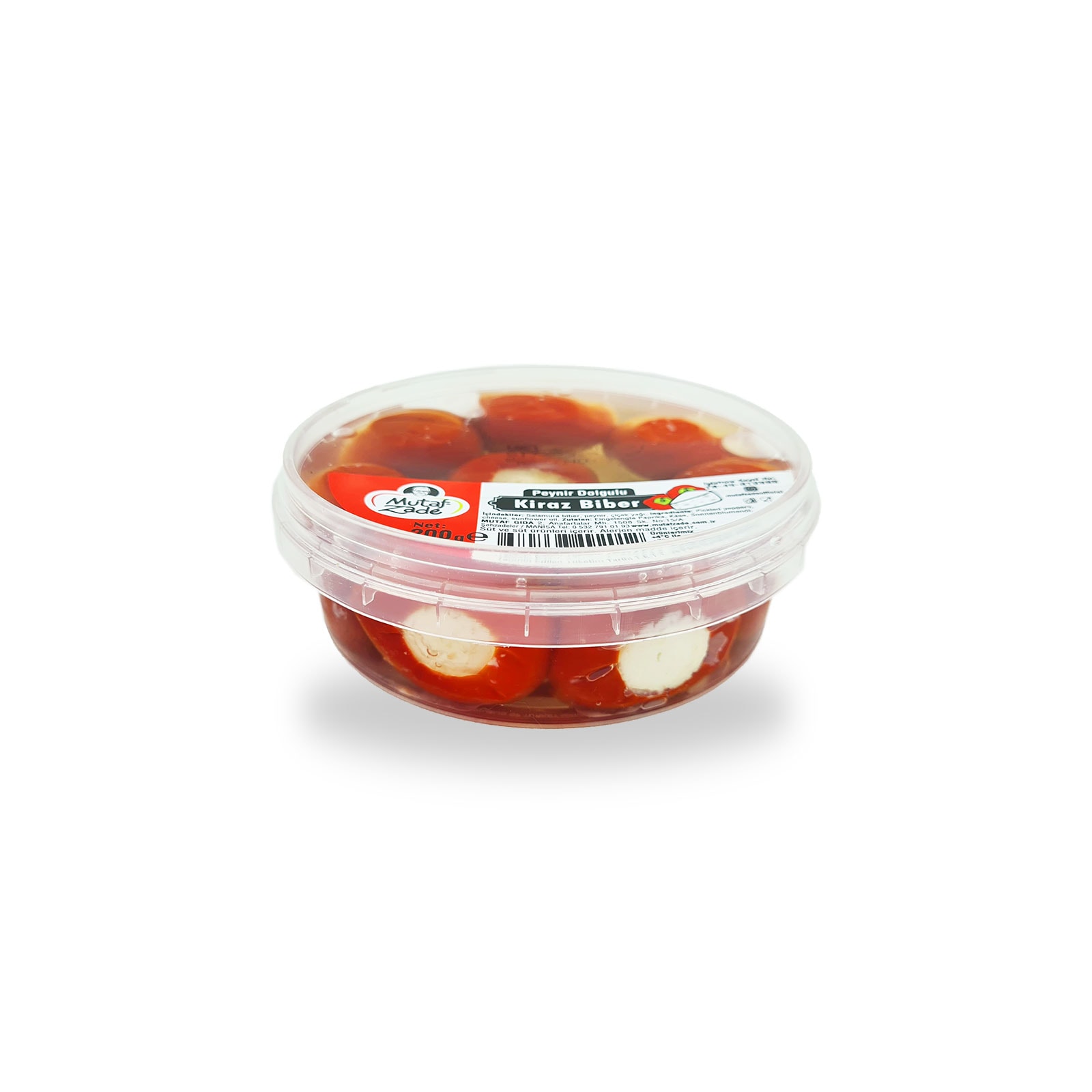 Peynir Dolgulu Kiraz Biber - 200 gr - Mutafzade