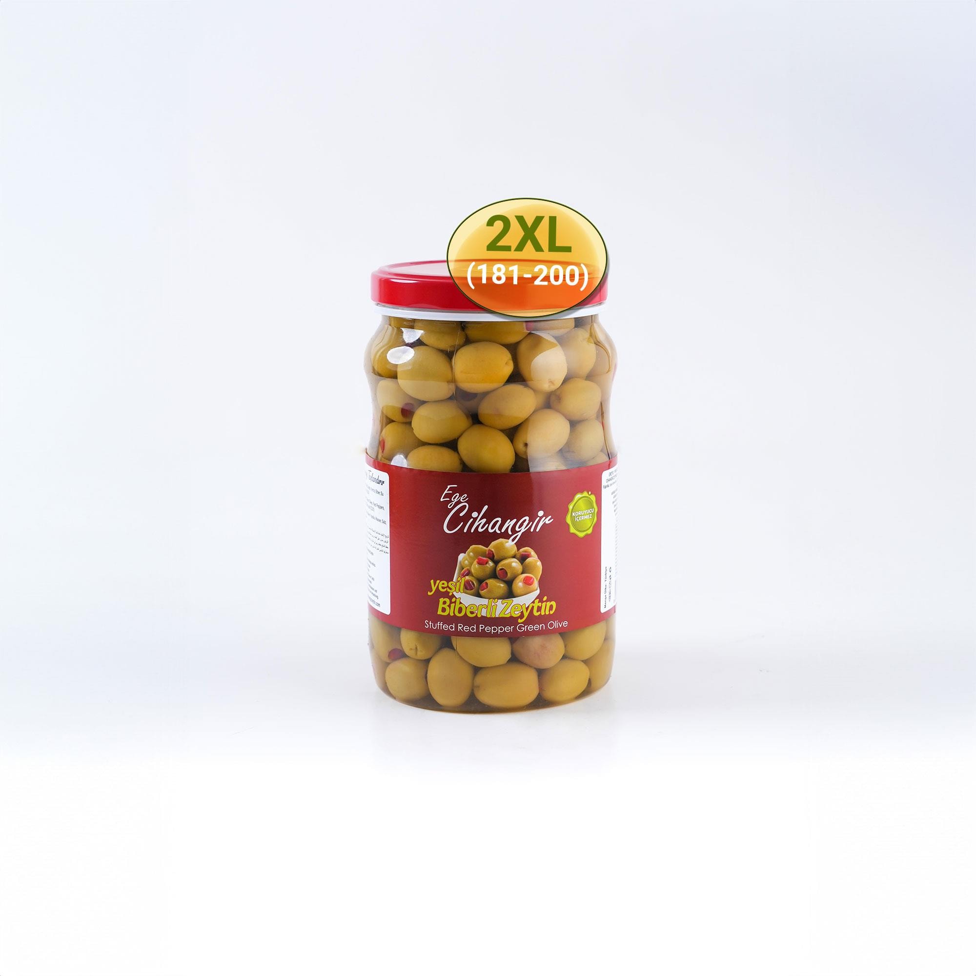 Biberli Zeytin 2XL- 1 kg Pet - Ege Cihangir