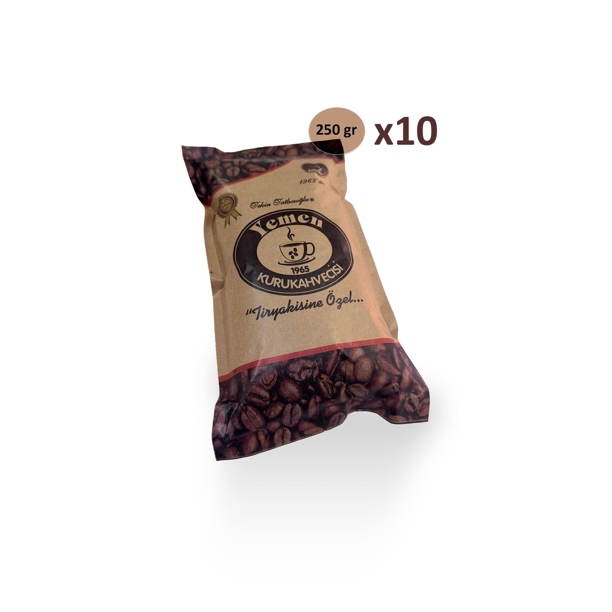 Türk Kahvesi - 250 gr x 10 - Yemen Kuru Kahvecisi