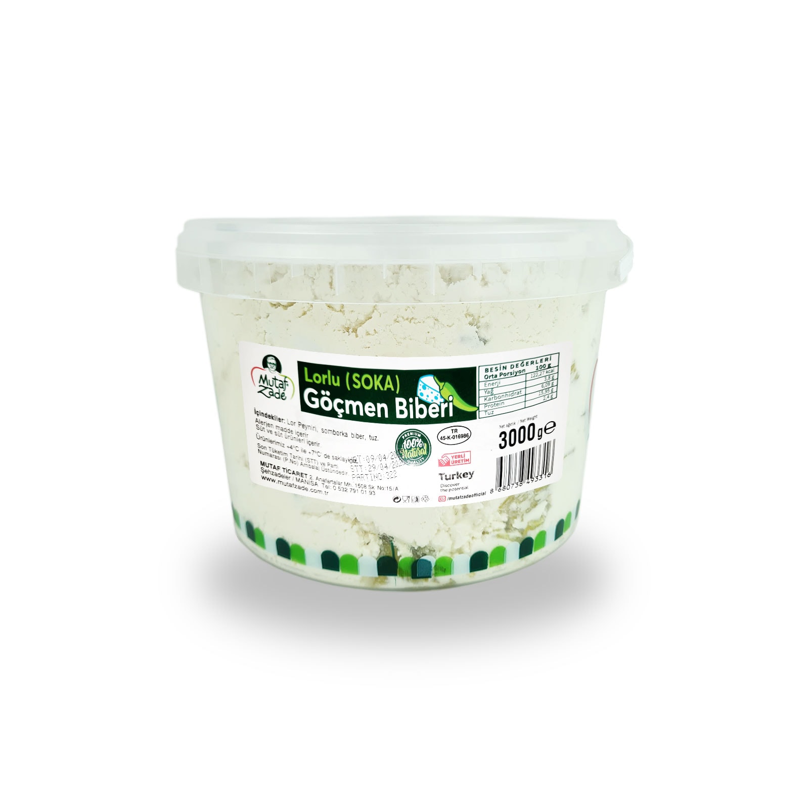 Lorlu Göçmen Biberi (SOKA) - 3 kg - Mutafzade