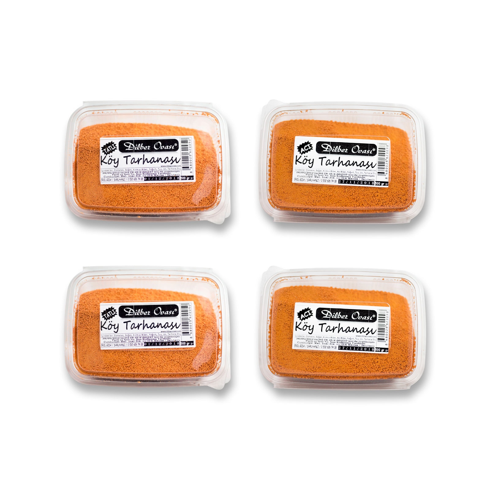 2 Tatlı Köy Tarhanası + 2 Acı Köy Tarhanası - 2.000 gr - Dilber Ovası
