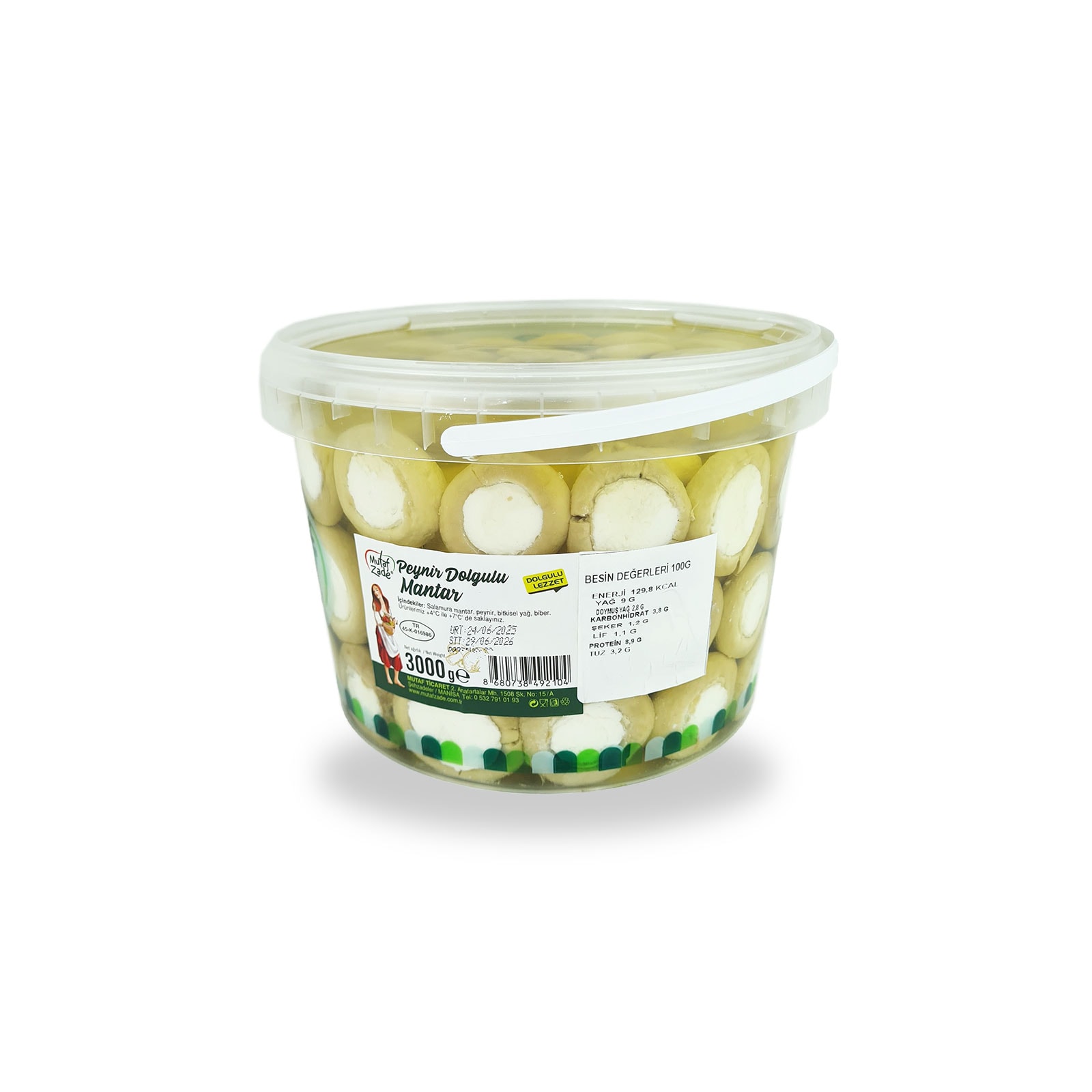 Peynir Dolgulu Mantar - 3.000 gr - Mutafzade
