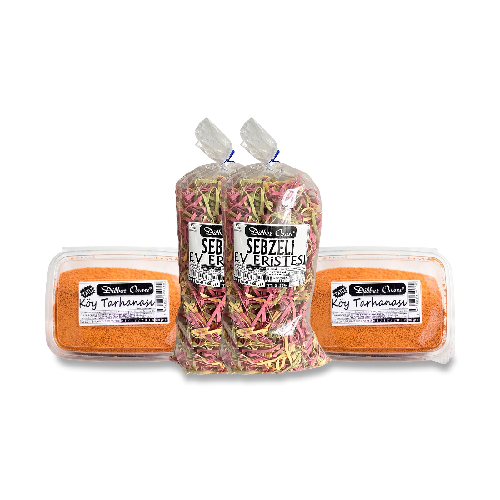 2 Tatlı Köy Tarhanası + 2 Sebzeli Ev Eriştesi - 2.000 gr - Dilber Ovası