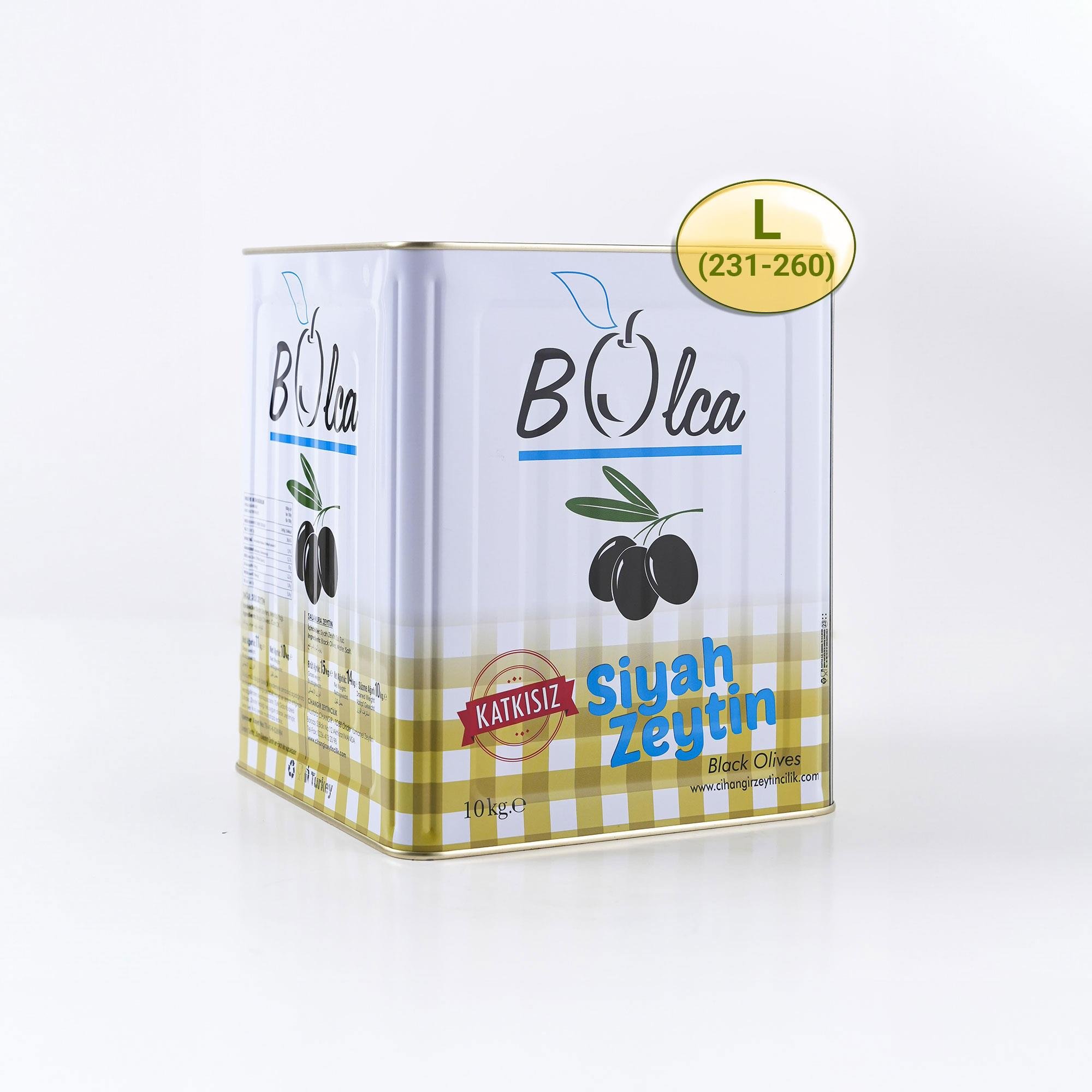 Yağlı Sele Zeytin L - 10 kg Teneke - Bolca