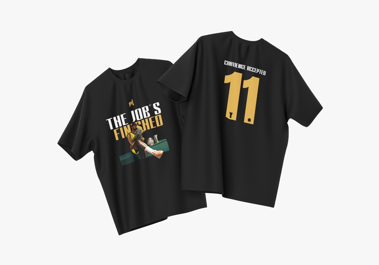 Siyah The Job's Finished T-Shirt