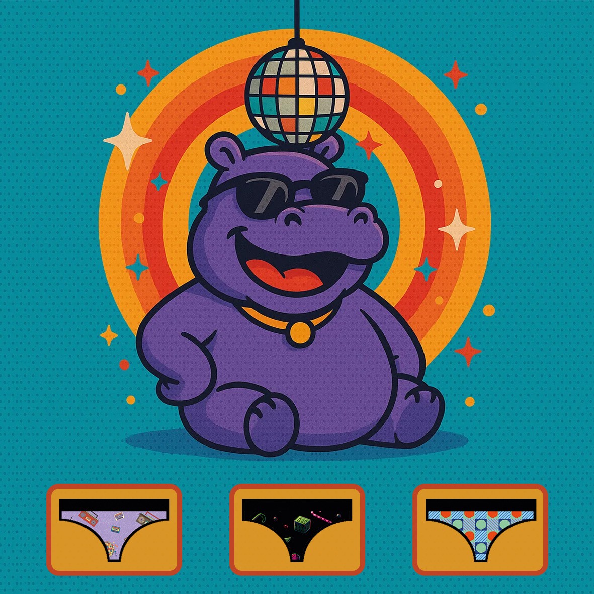 Retro Pop Undies Pack 🪩🍬🔵
