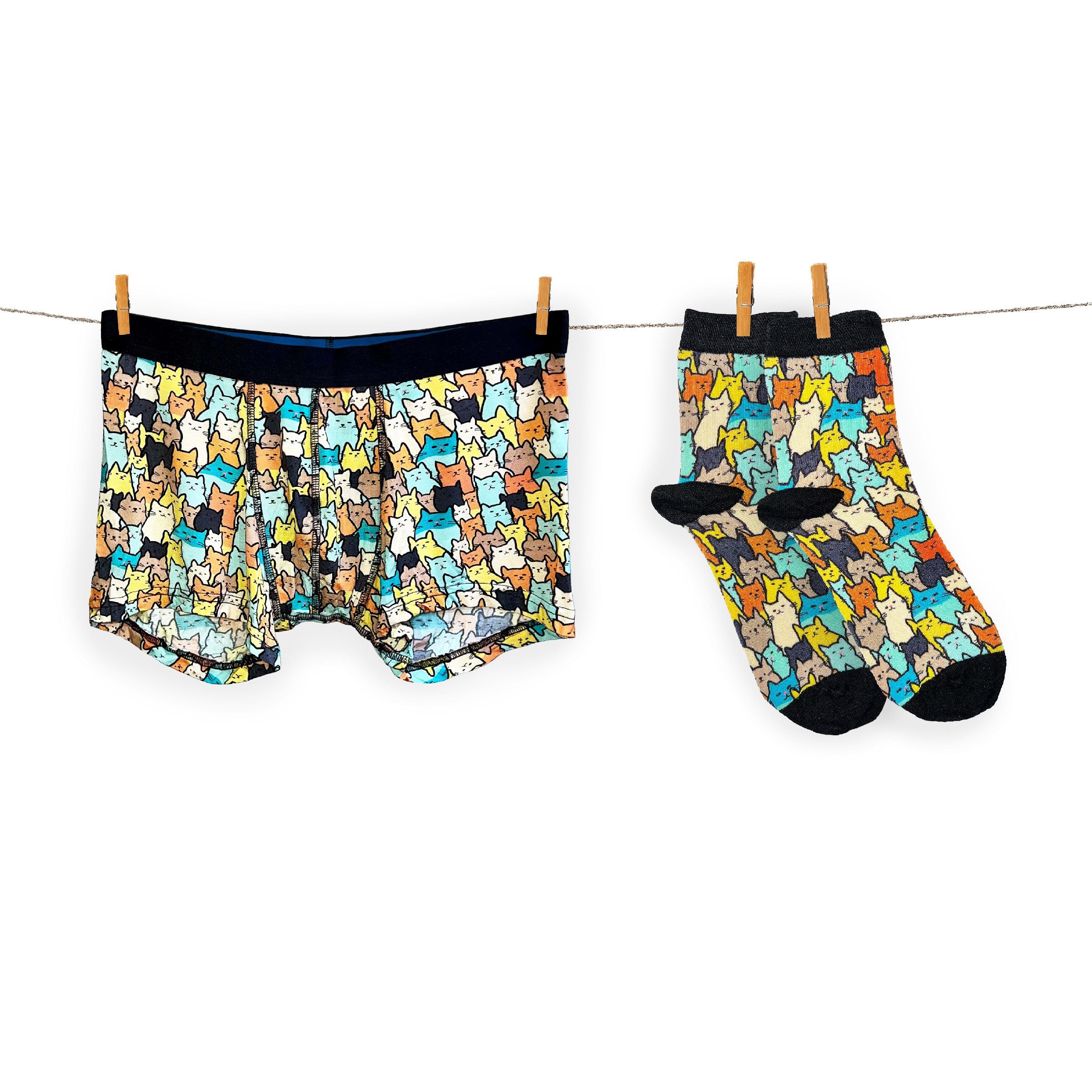 Catflation Boxer & Bambu Çorap